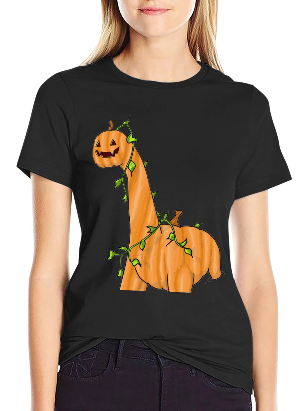 Pumpkin Dinosaur Halloween Tee