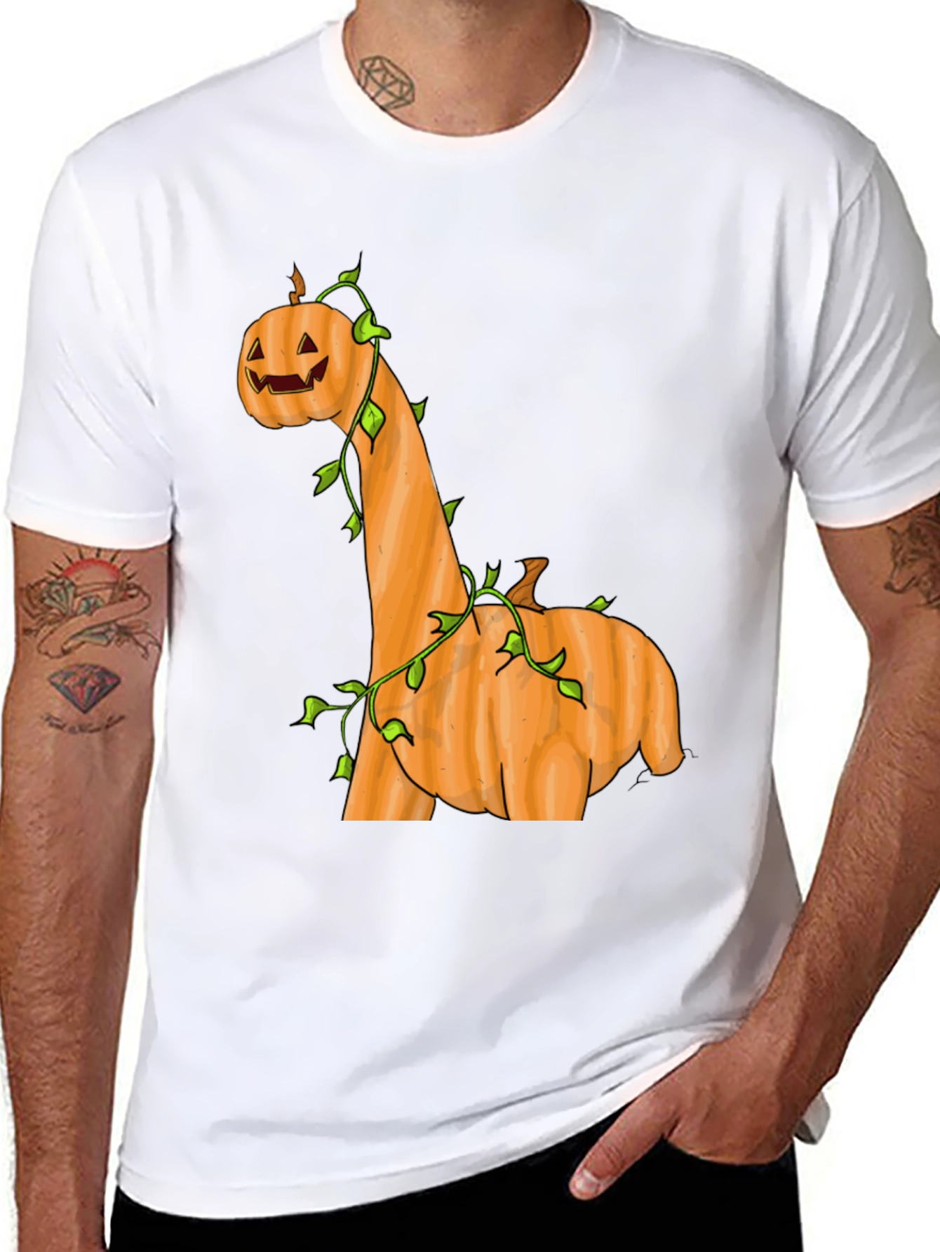 Pumpkin Dinosaur Halloween Tee