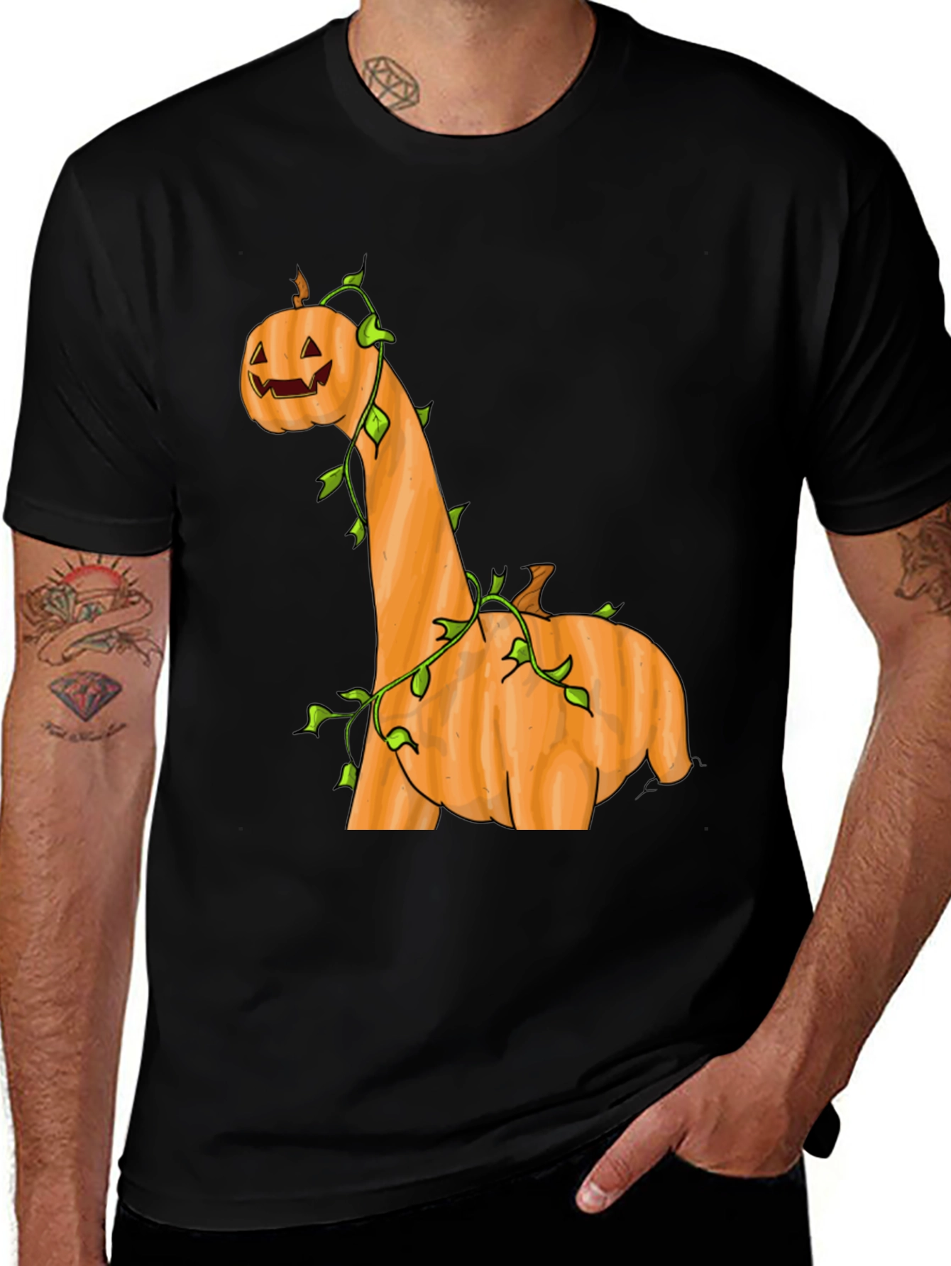 Pumpkin Dinosaur Halloween Tee