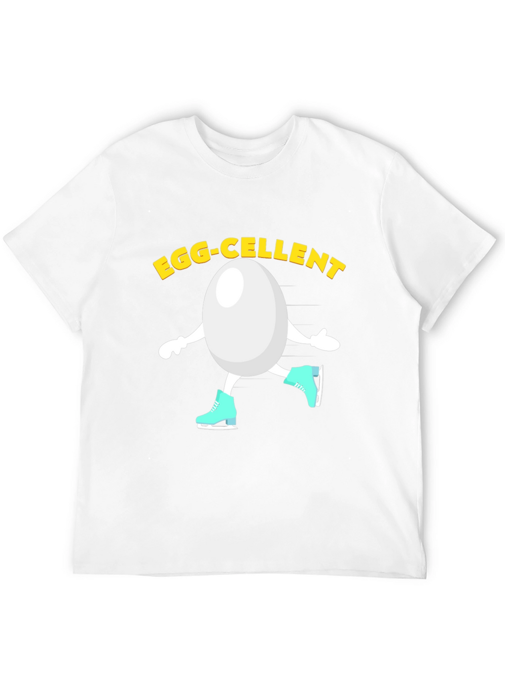 Egg-cellent Skating Egg Humor Graphic Tee