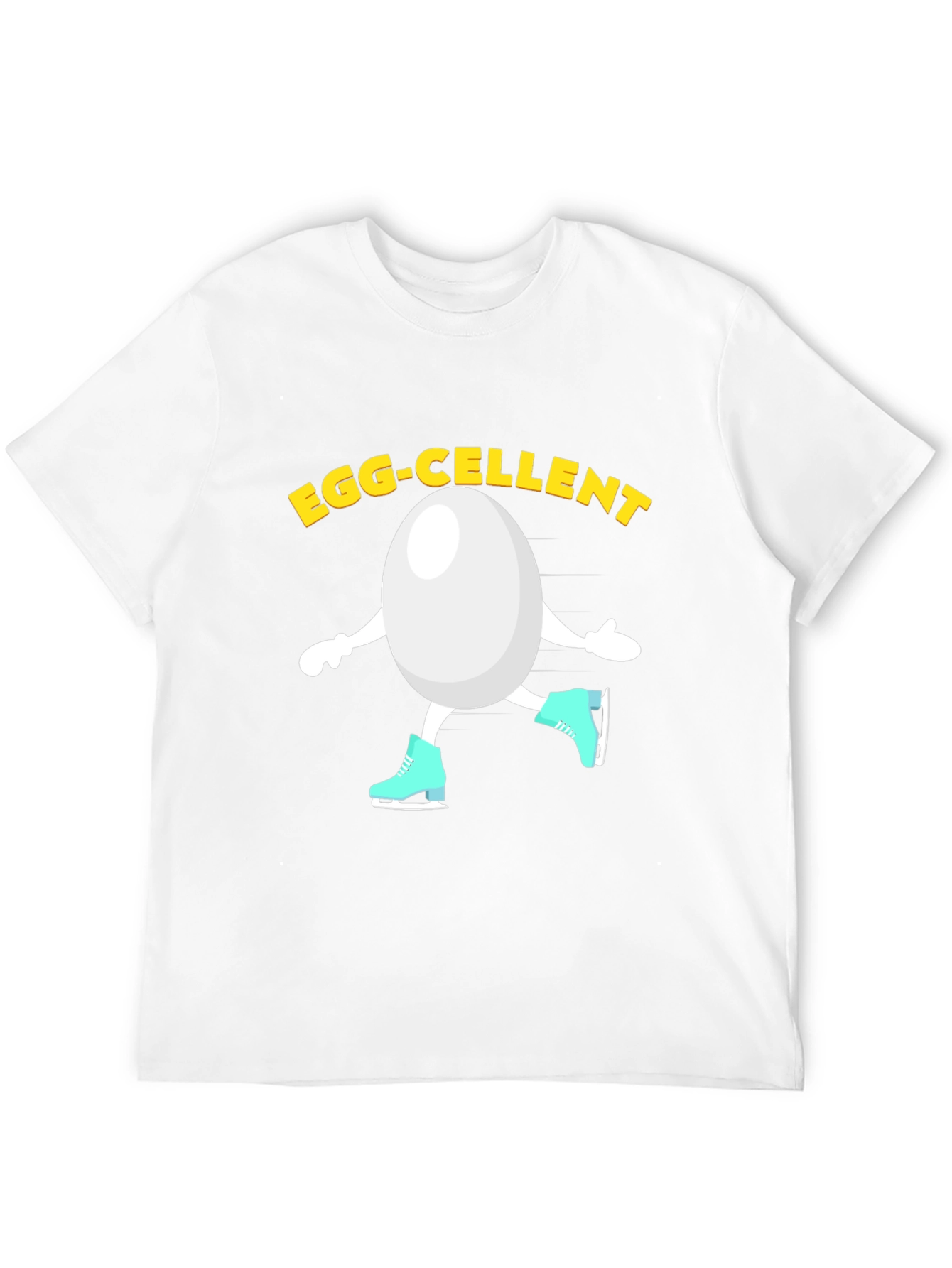 Egg-cellent Skating Egg Humor Graphic Tee