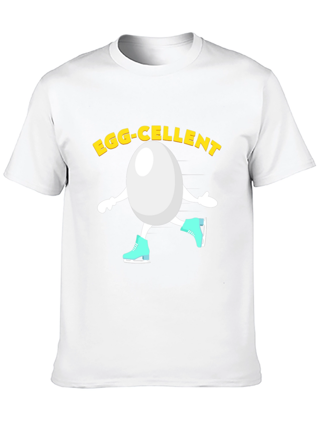 Egg-cellent Skating Egg Humor Graphic Tee