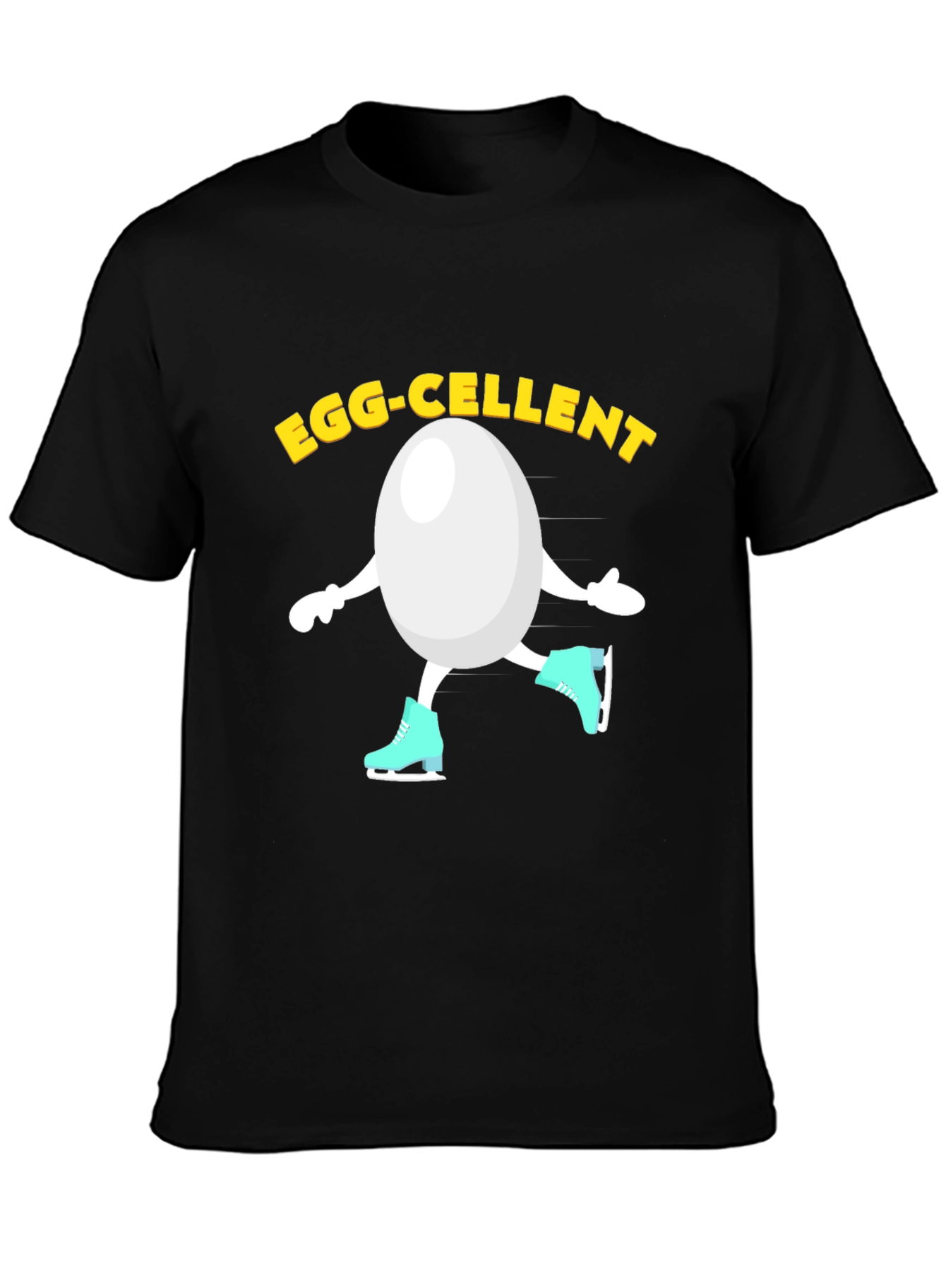 Egg-cellent Skating Egg Humor Graphic Tee