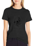 Exclusive Fingerprint Design Black T-Shirt