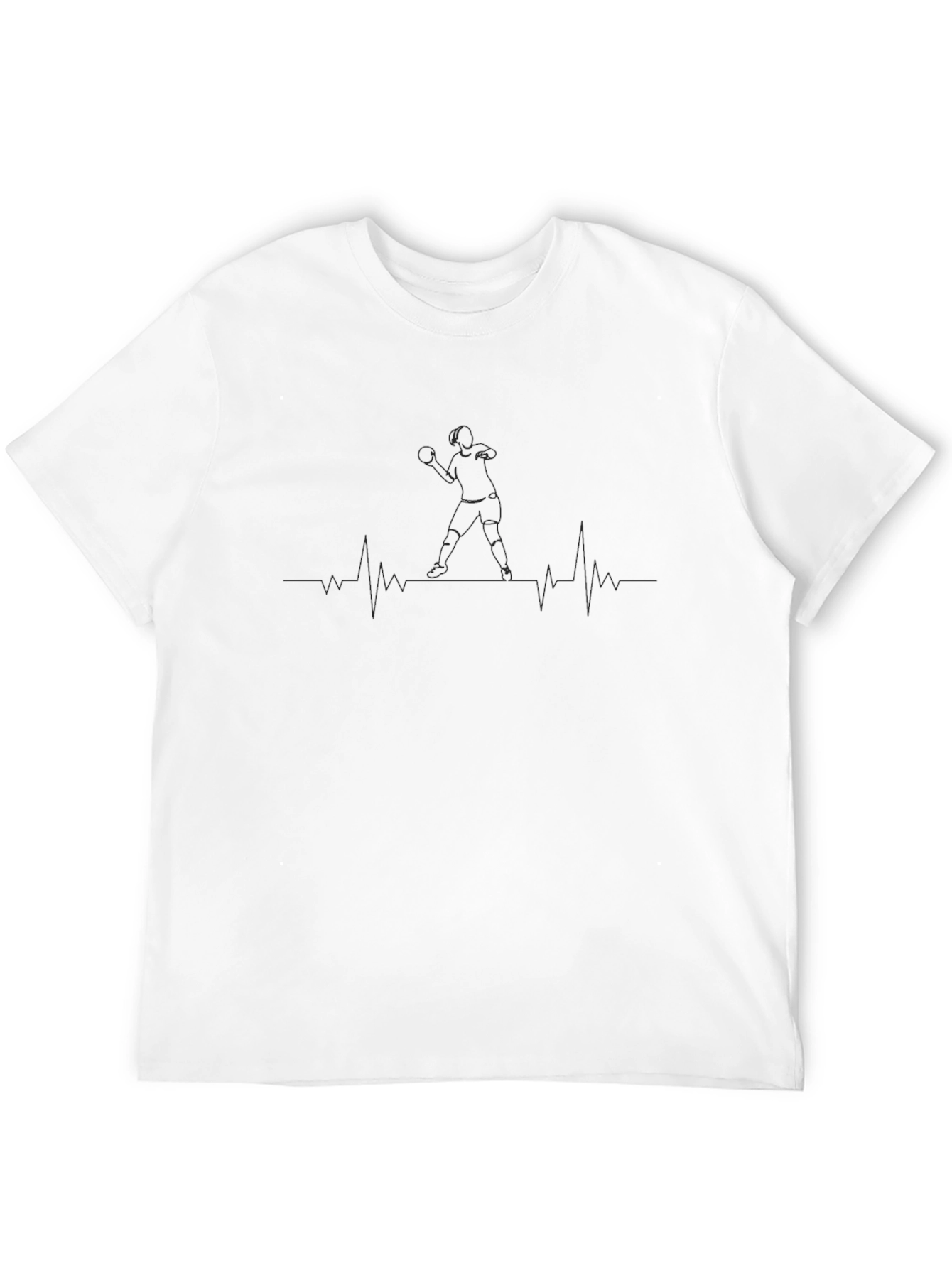 Volleyball Heartbeat T-Shirt - Black