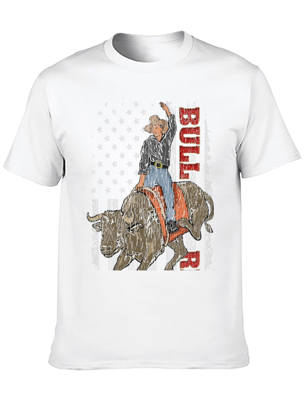 Bull Rider American Flag Graphic Tee