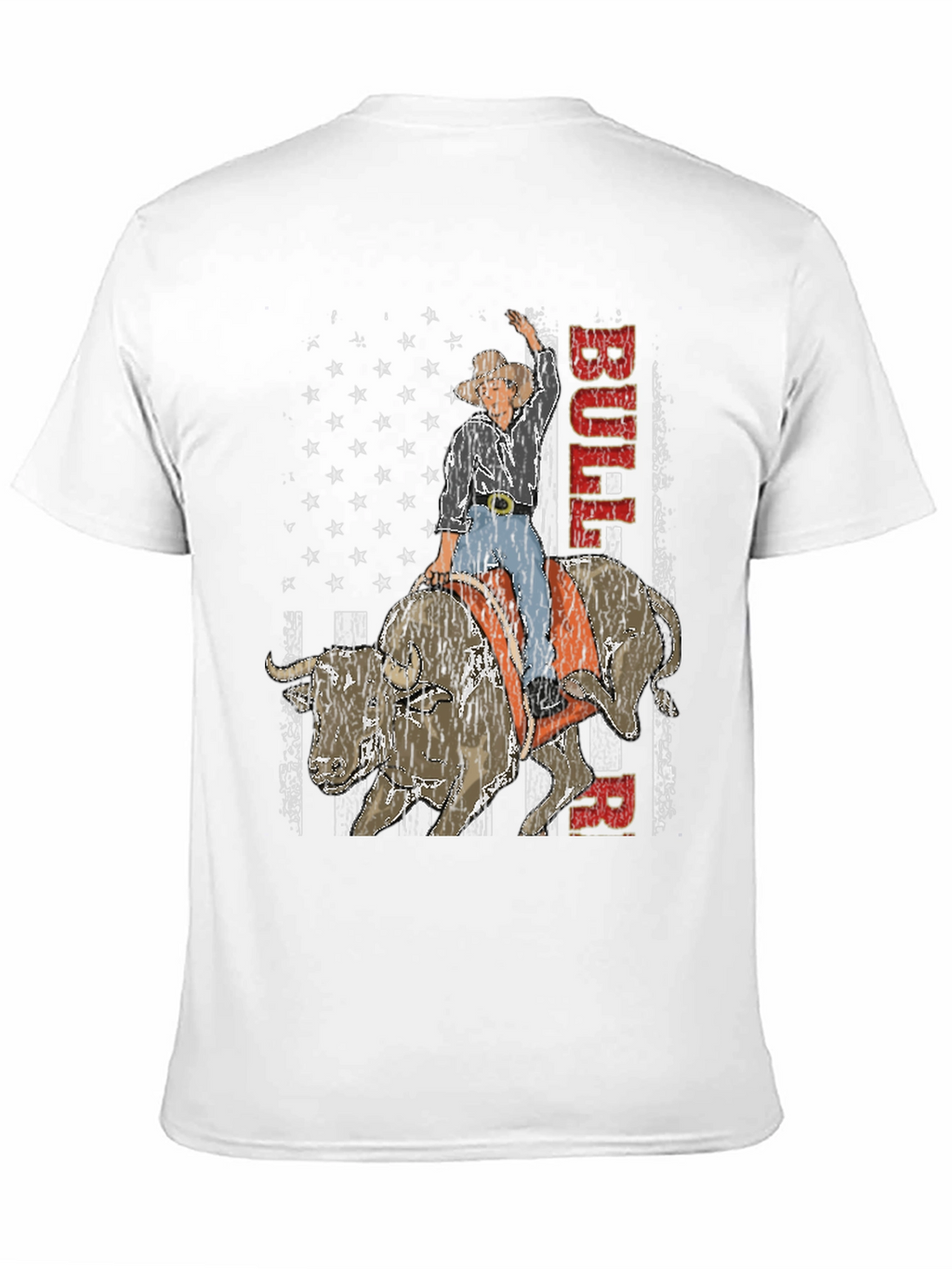 Bull Rider American Flag Graphic Tee