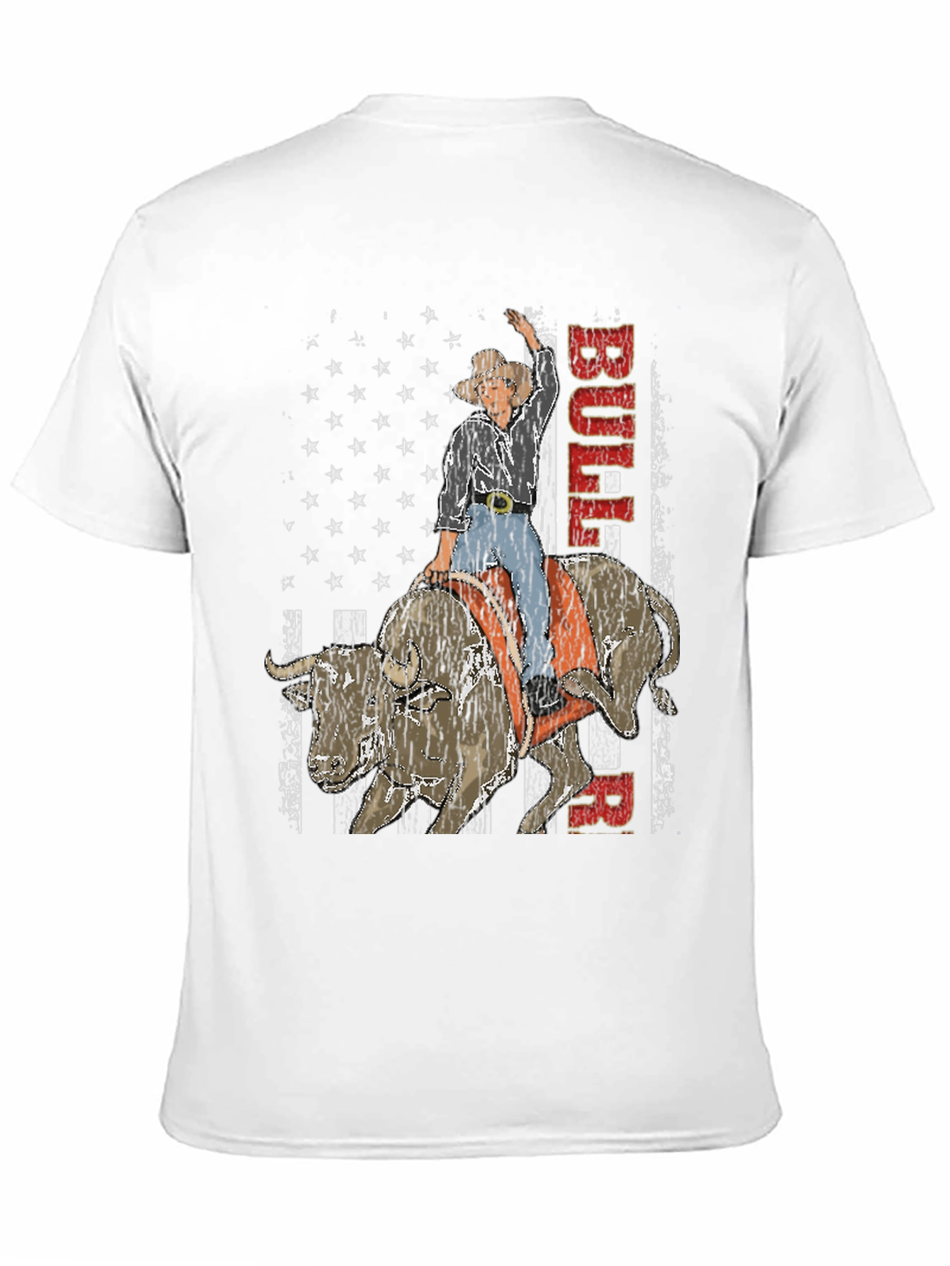 Bull Rider American Flag Graphic Tee