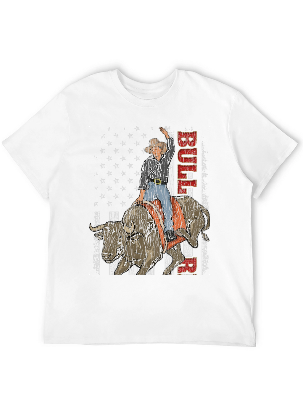 Bull Rider American Flag Graphic Tee