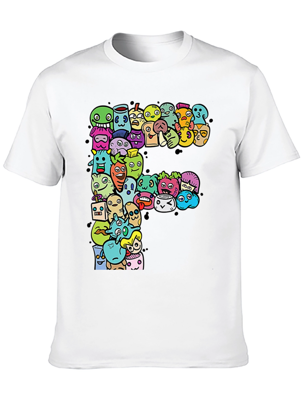 Funky F T-Shirt: Cartoon Character Graphic Tee