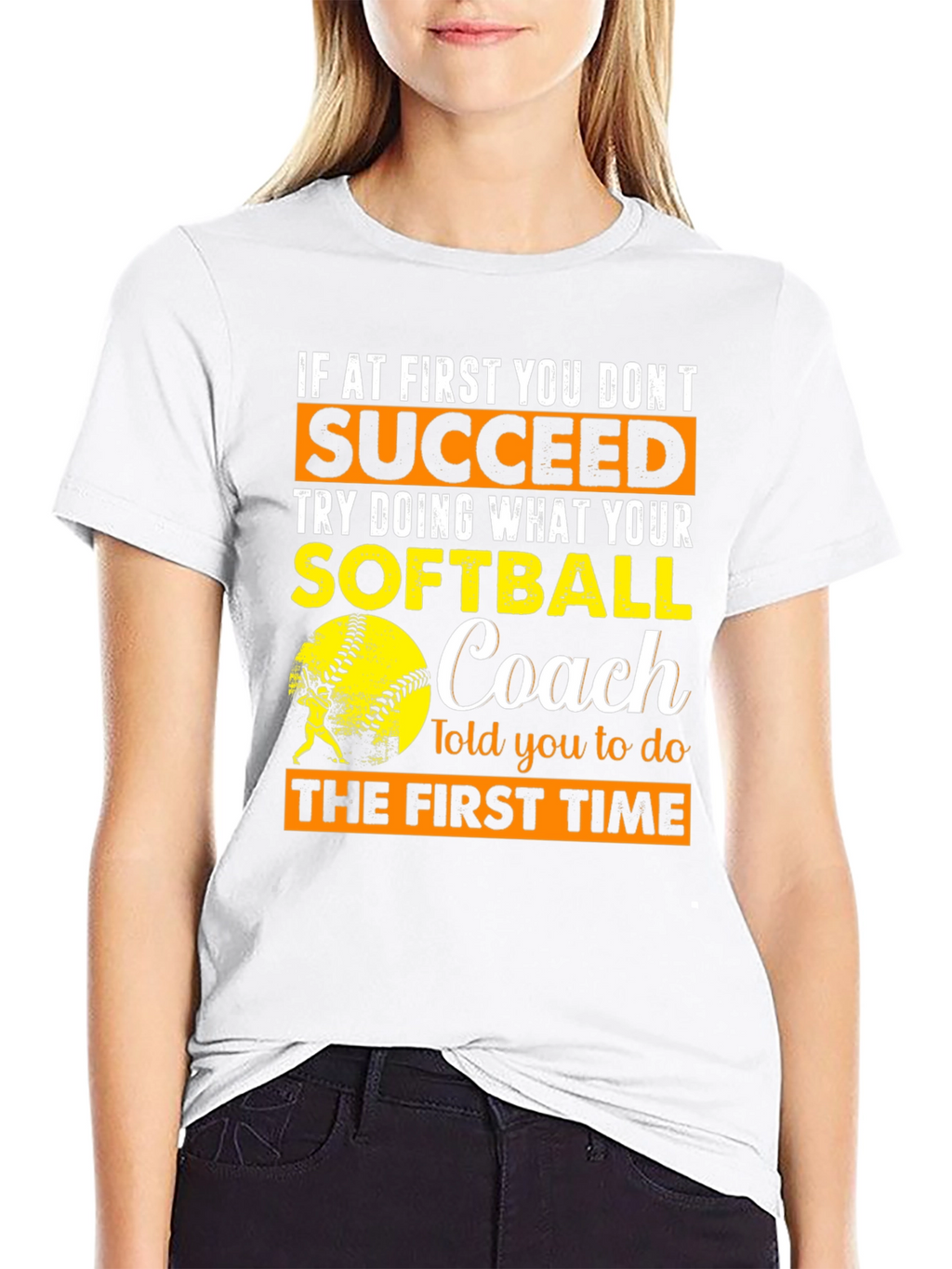 Softball Coach T-Shirt - Succeed Advice Tee
