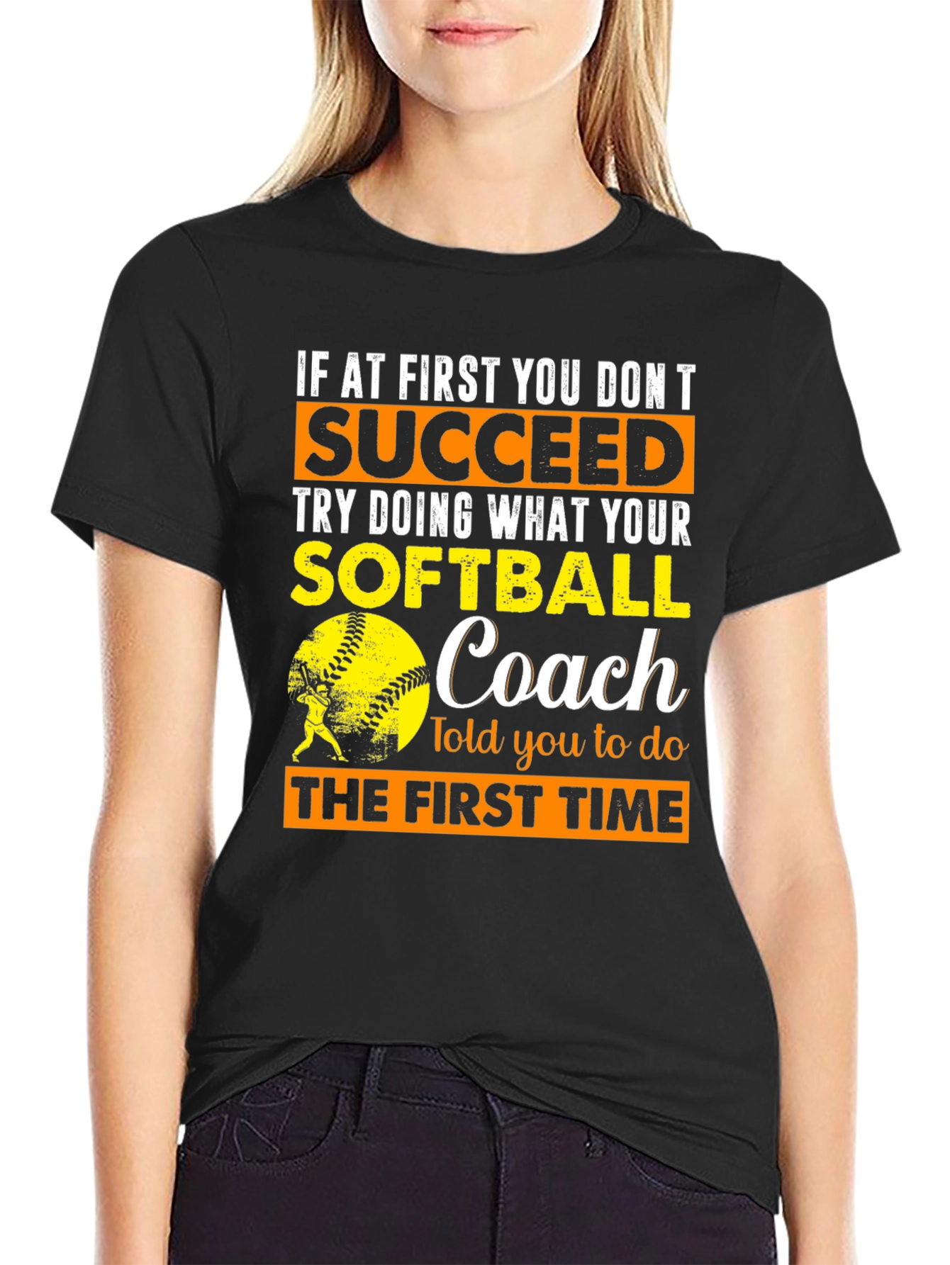 Softball Coach T-Shirt - Succeed Advice Tee