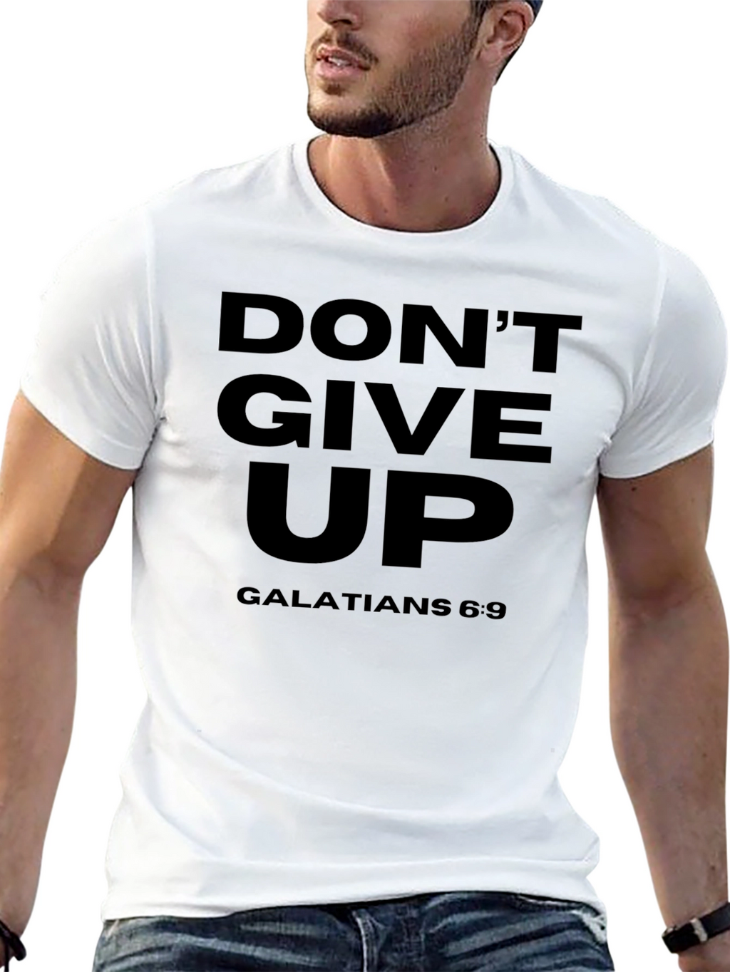 Dont Give Up Graphic Tee - Galatians 6:9