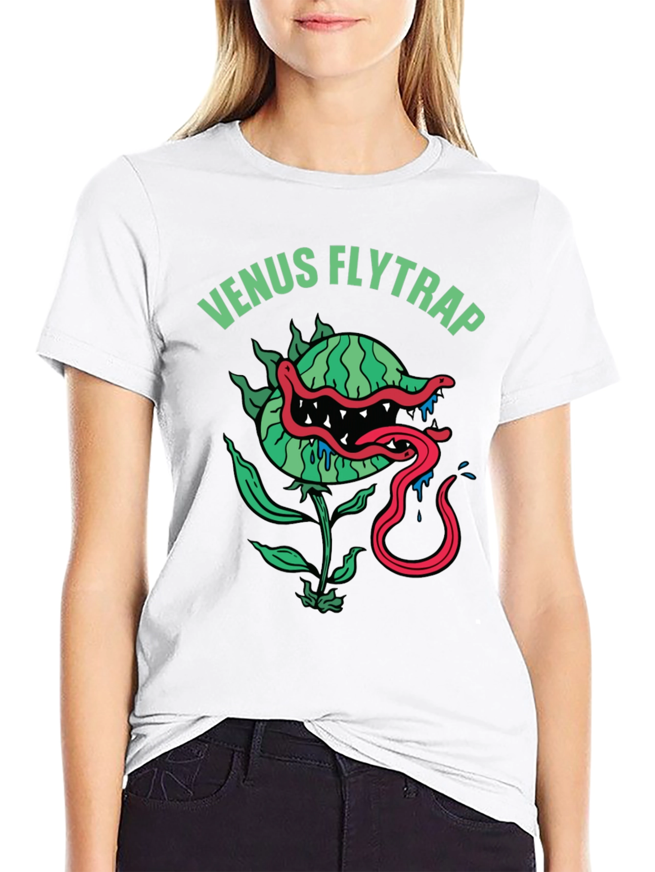 Venus Flytrap Graphic Tee - Mens Black T-Shirt