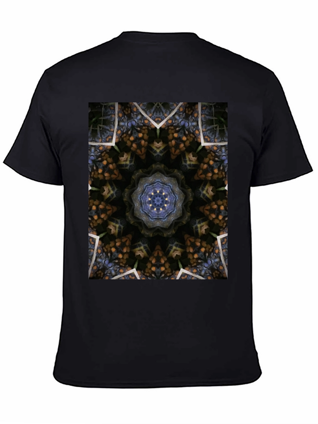 Kaleidoscope Pattern Black T-Shirt