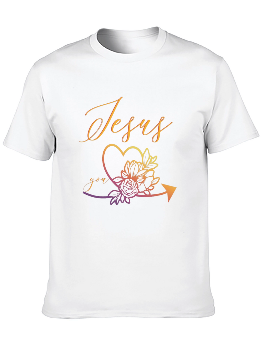 Jesus You Arrow Heart T-Shirt Graphic Tee