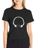 I Love Music Headphone Heartbeat T-Shirt
