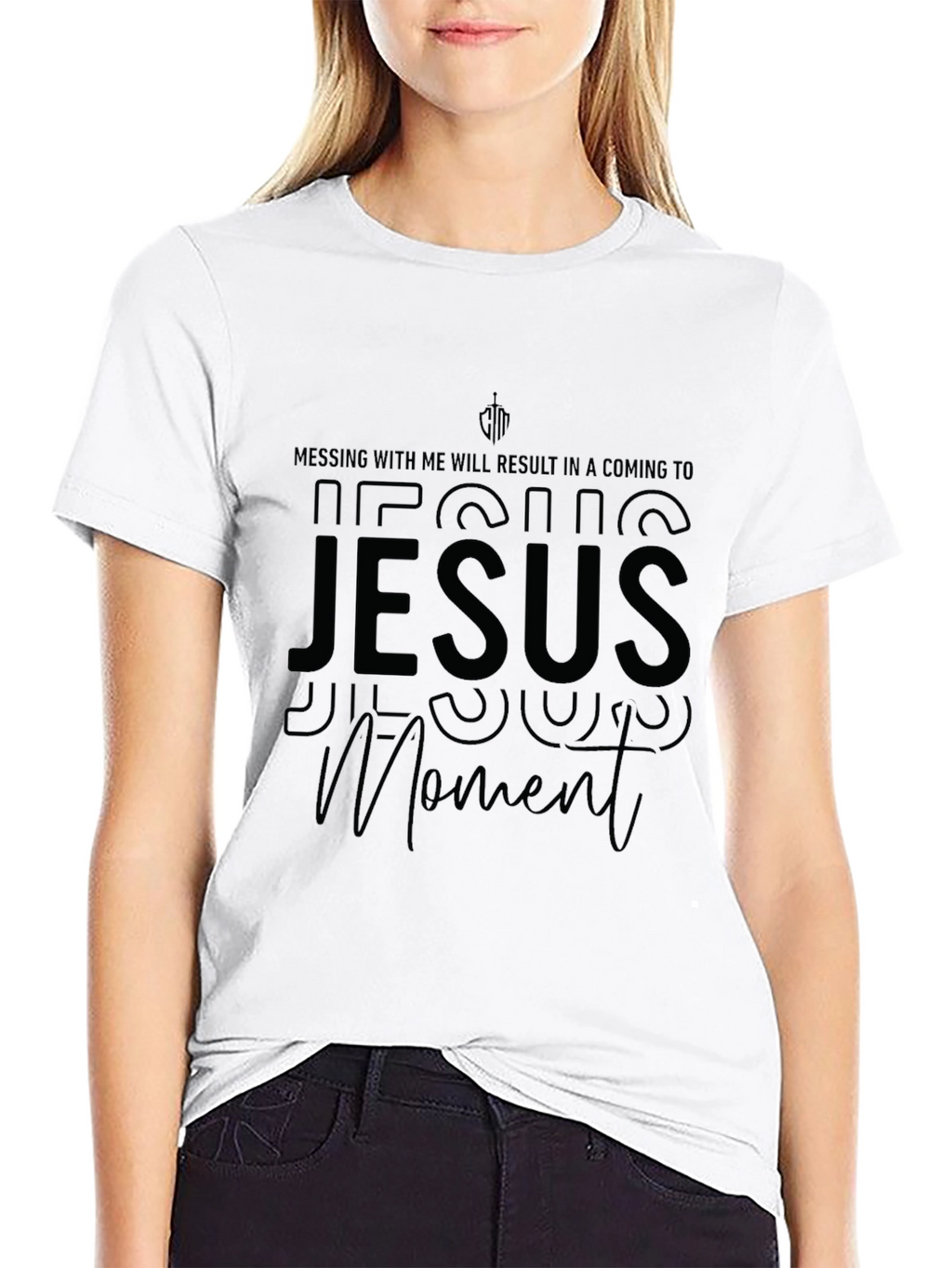 Jesus Moment Black T-Shirt - Religious Humor Tee