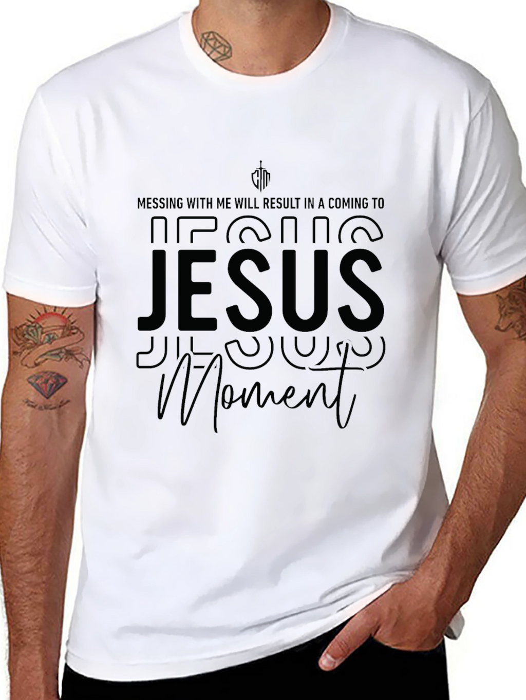 Jesus Moment Black T-Shirt - Religious Humor Tee