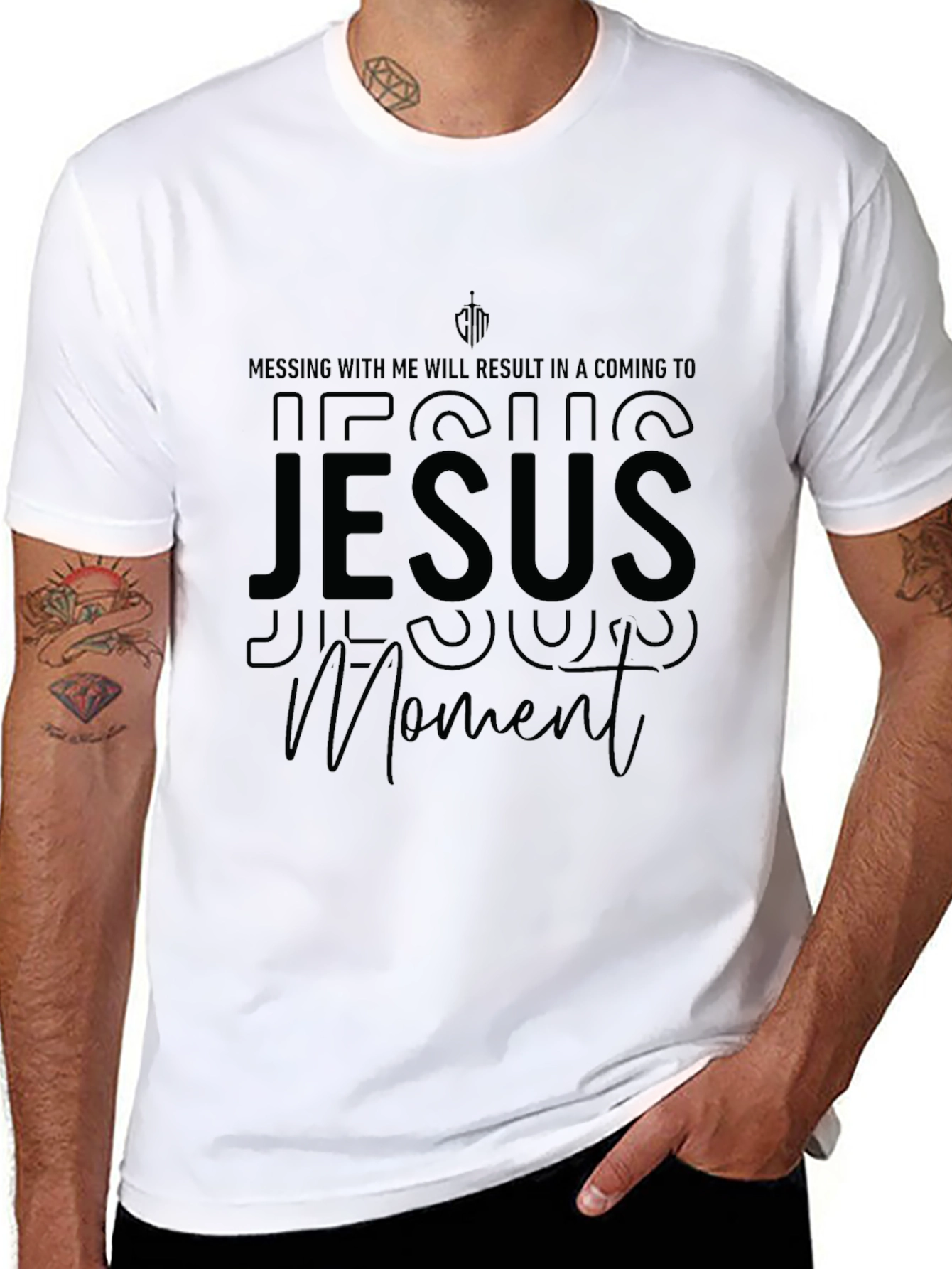 Jesus Moment Black T-Shirt - Religious Humor Tee