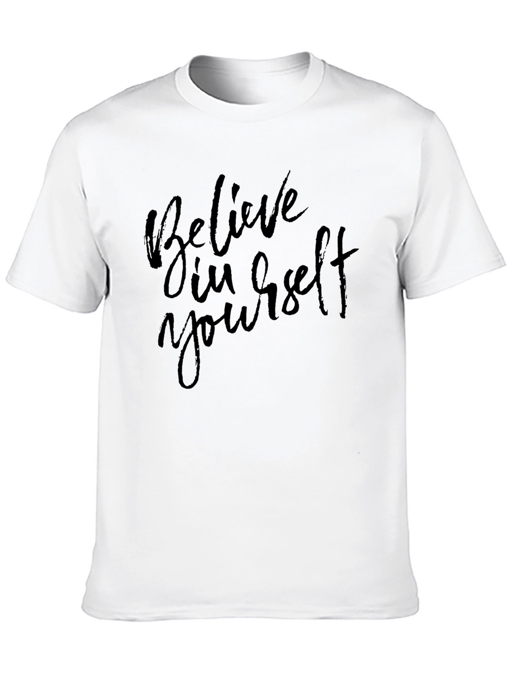 Believe In Yourself Graphic Black T-Shirt