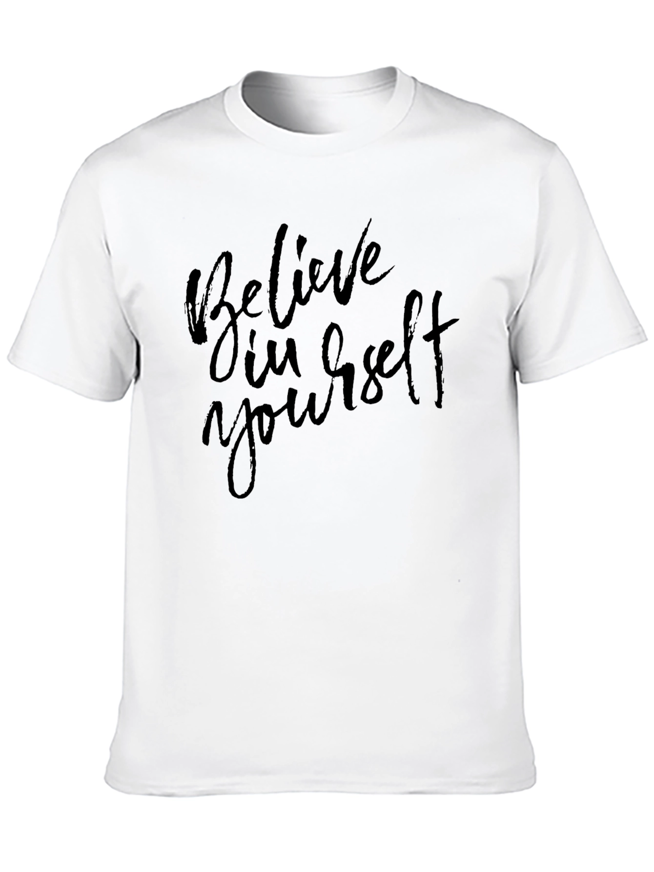 Believe In Yourself Graphic Black T-Shirt