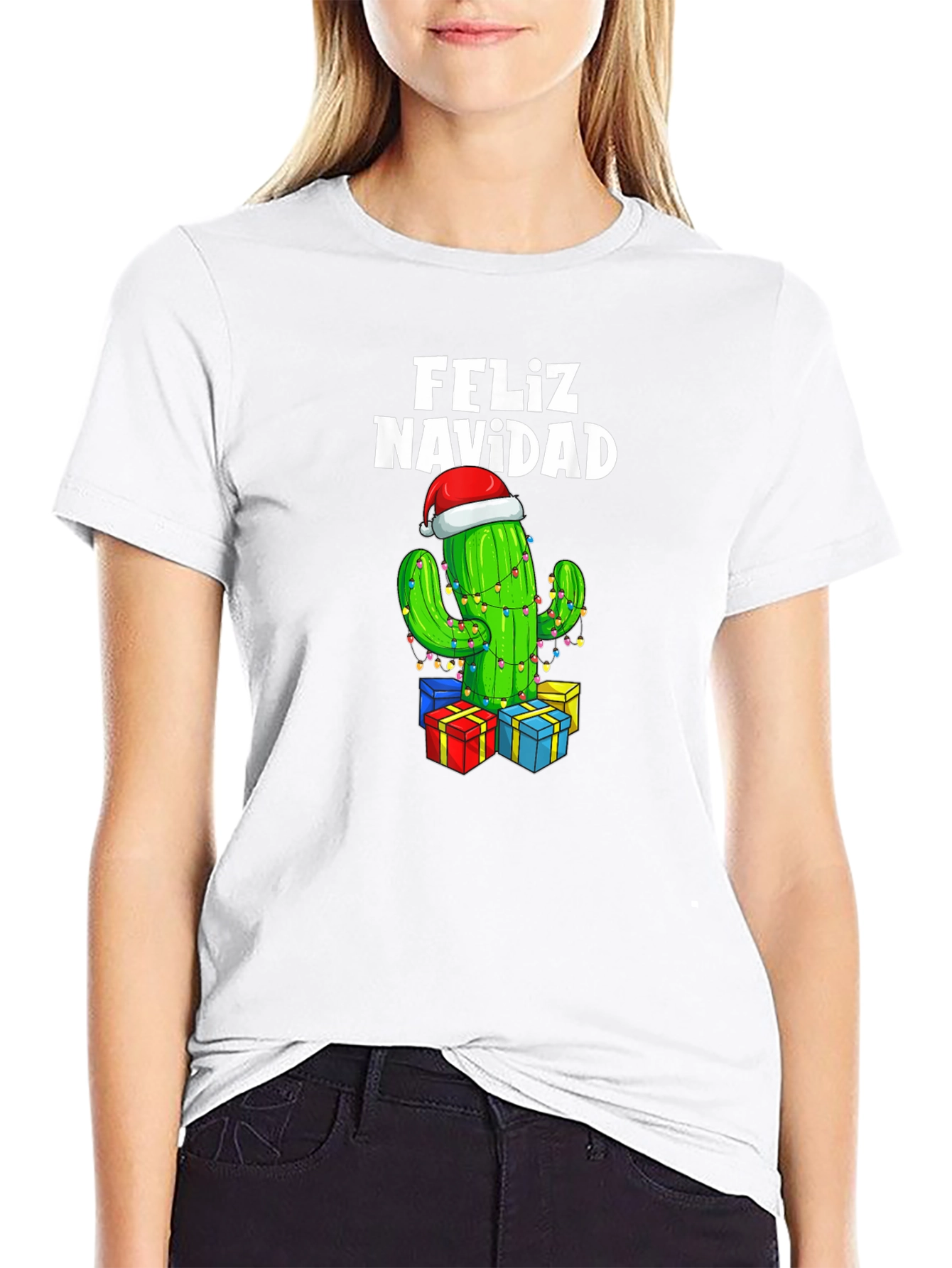 Feliz Navidad Cactus Christmas T-Shirt