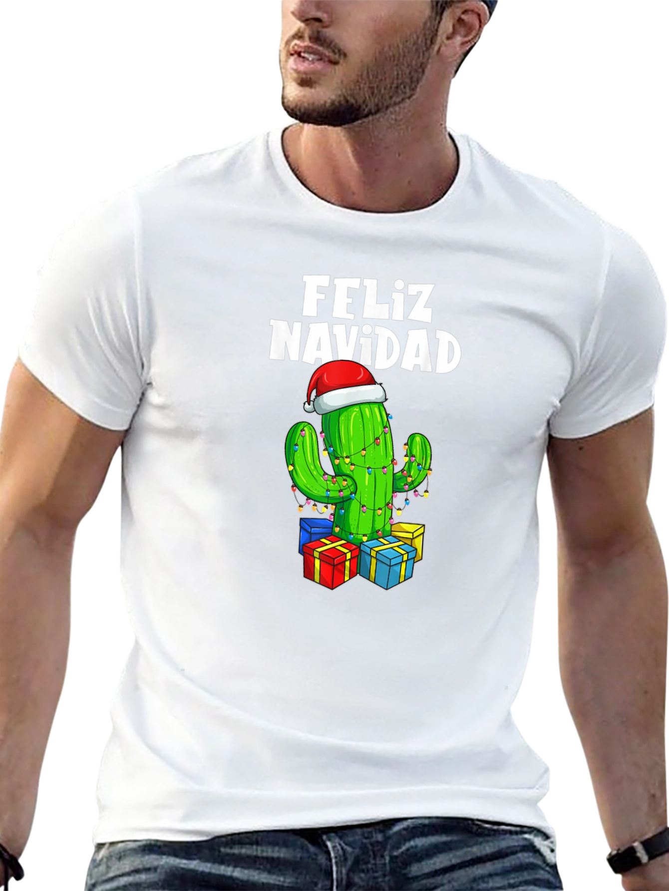 Feliz Navidad Cactus Christmas T-Shirt