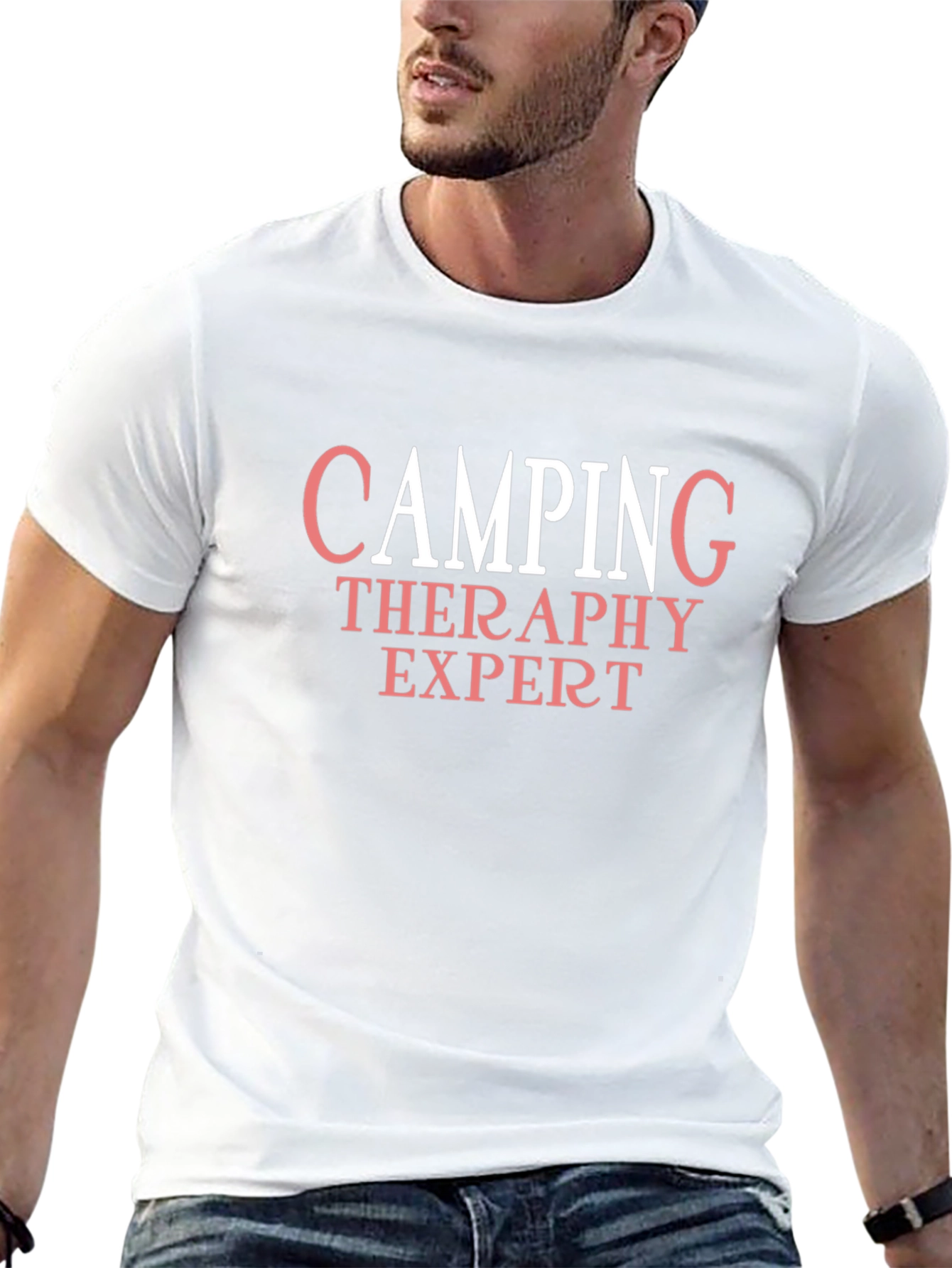 Camping Therapy Expert T-Shirt - Black