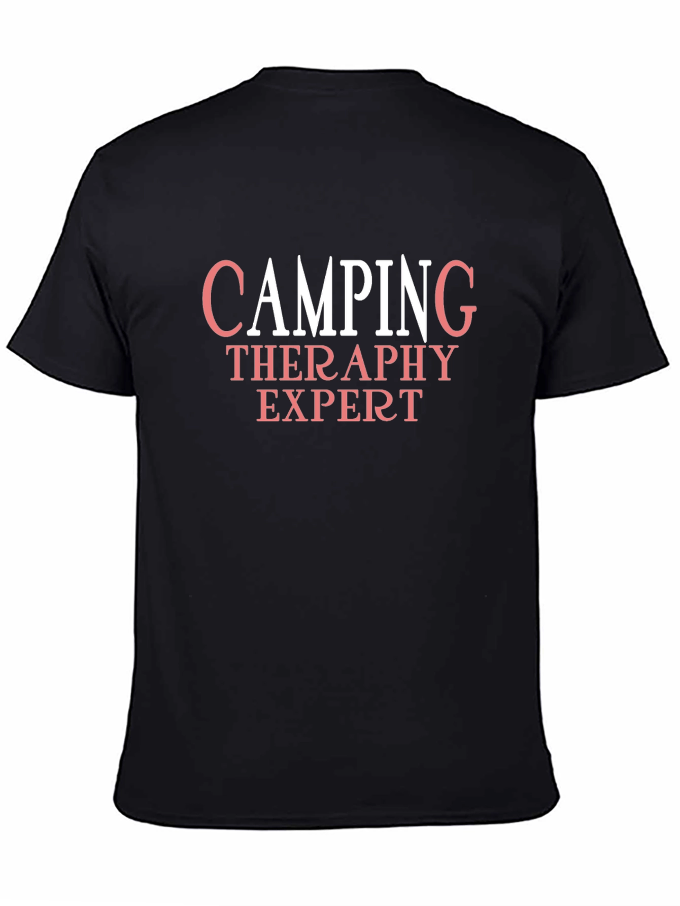 Camping Therapy Expert T-Shirt - Black