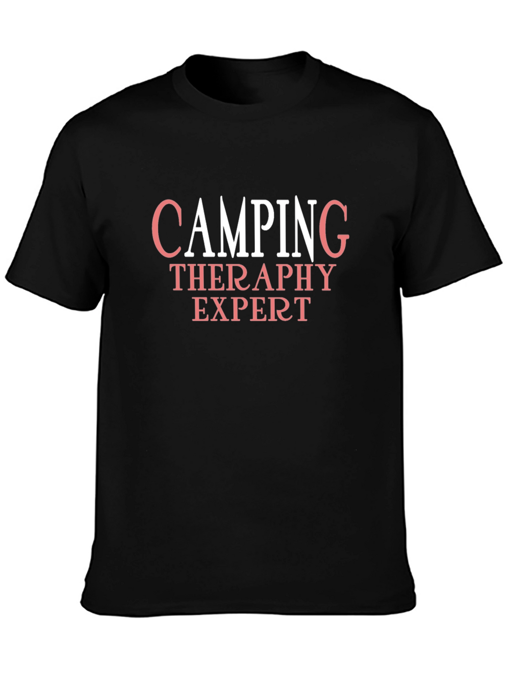 Camping Therapy Expert T-Shirt - Black