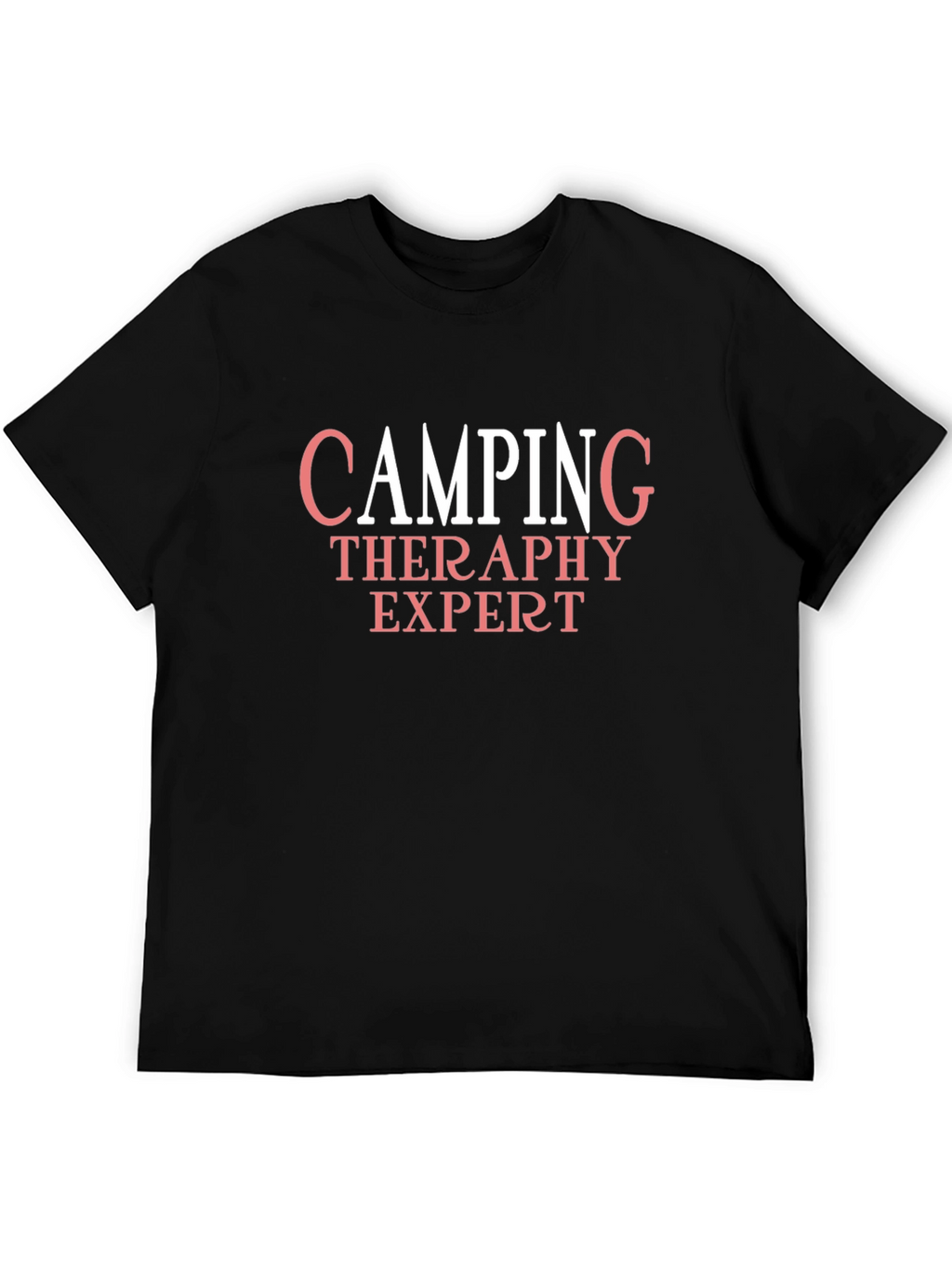 Camping Therapy Expert T-Shirt - Black