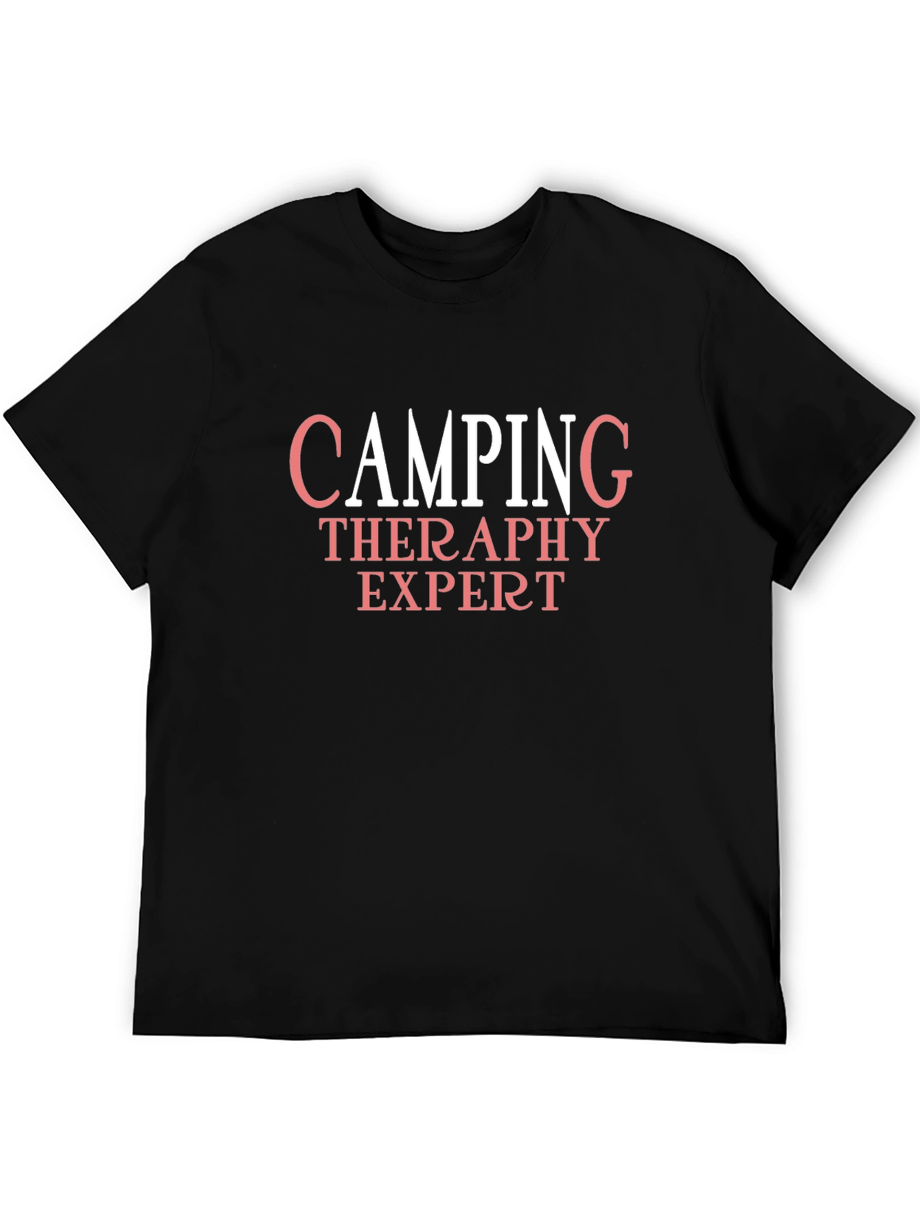 Camping Therapy Expert T-Shirt - Black