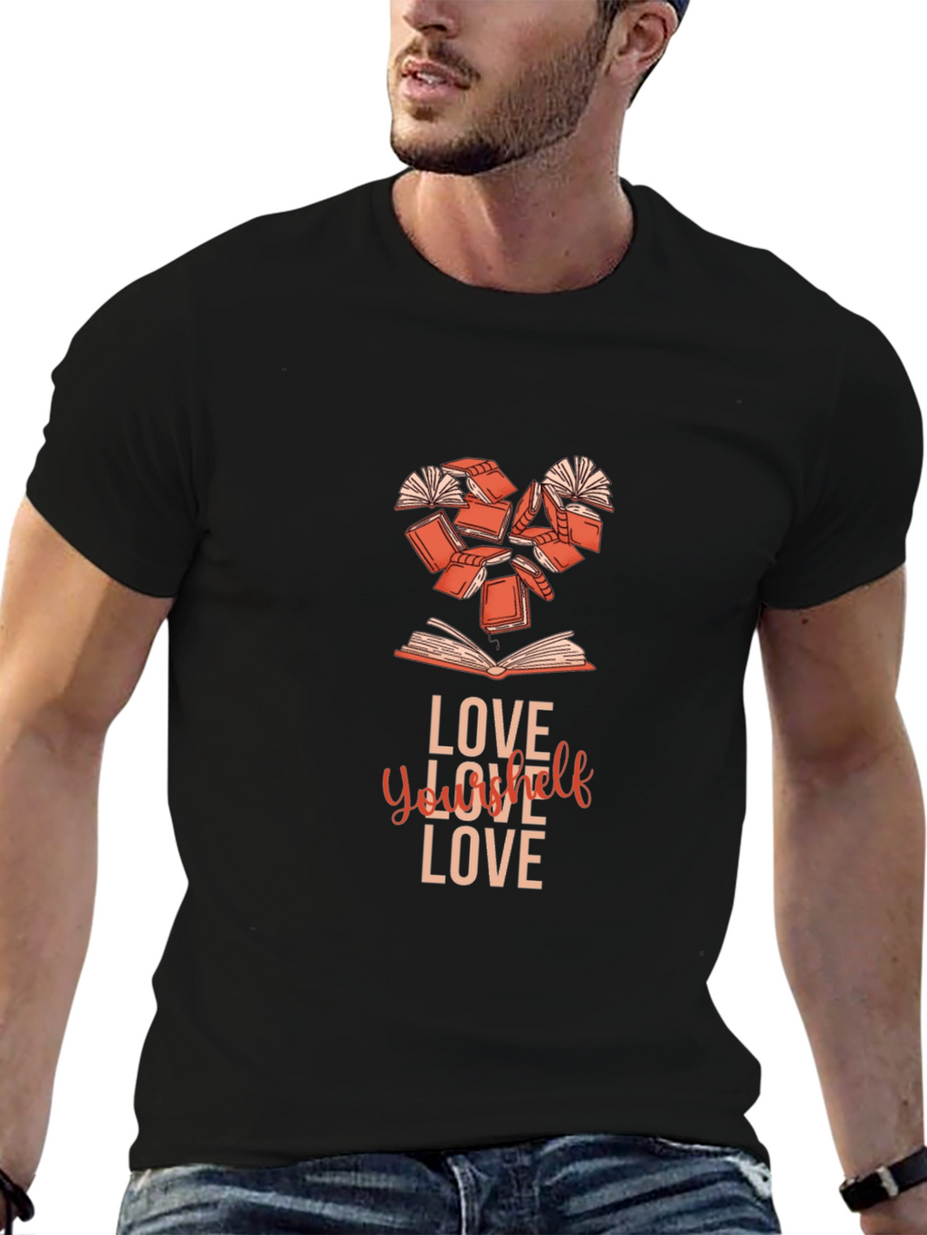 Love Yourself Book Heart T-Shirt