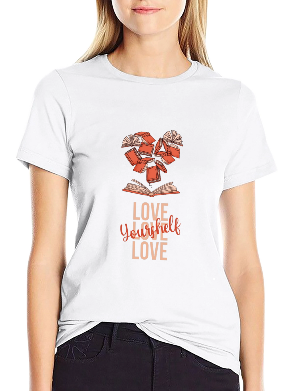 Love Yourself Book Heart T-Shirt
