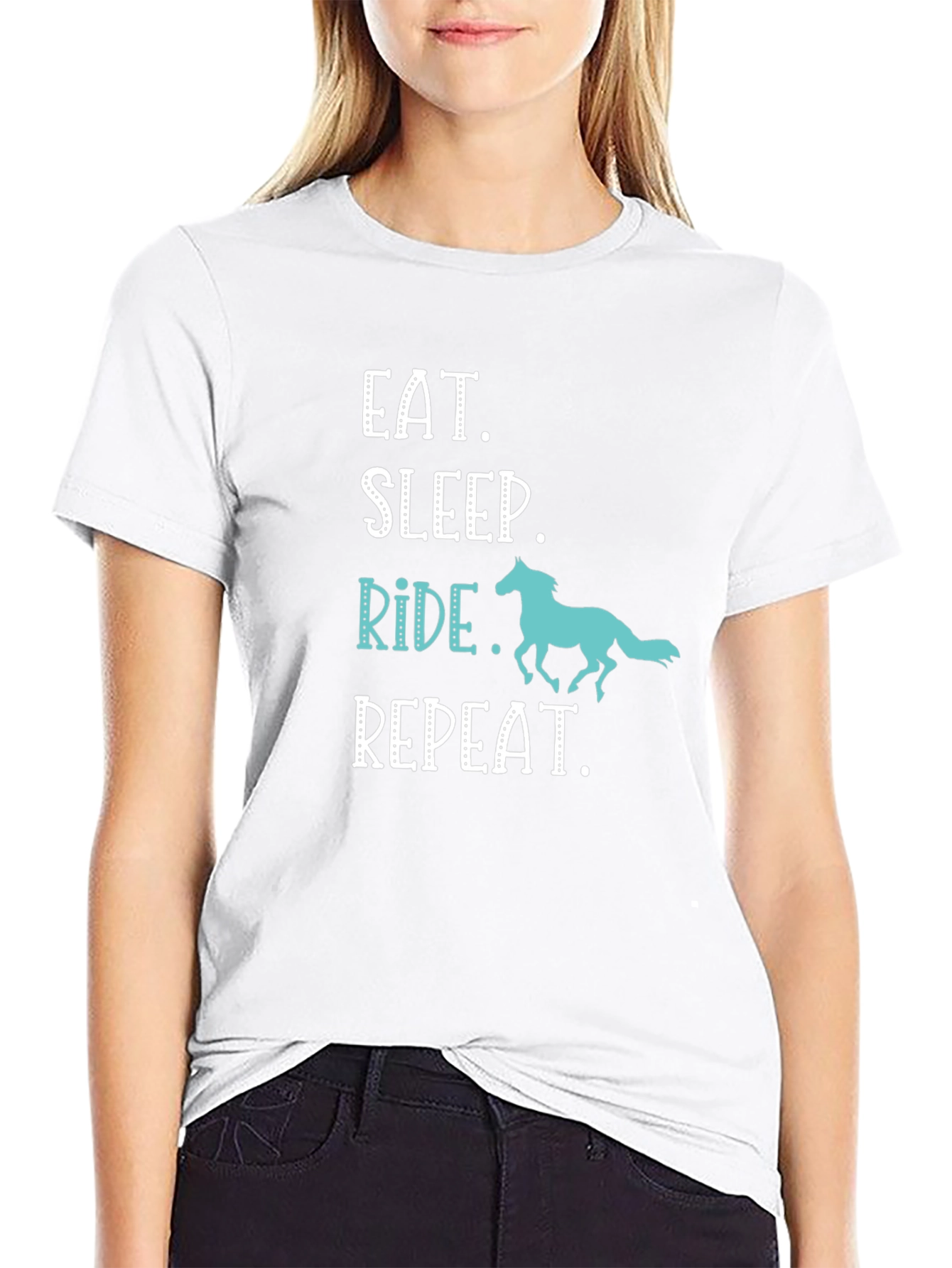 Eat Sleep Ride Repeat Horse Lover T-Shirt