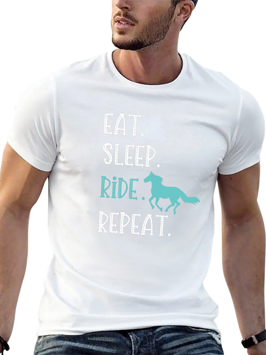 Eat Sleep Ride Repeat Horse Lover T-Shirt