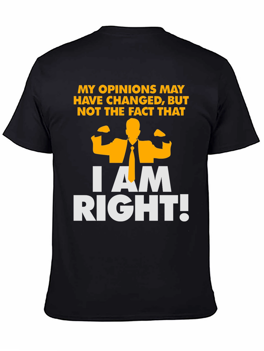 Funny I am Right Graphic T-Shirt - Black