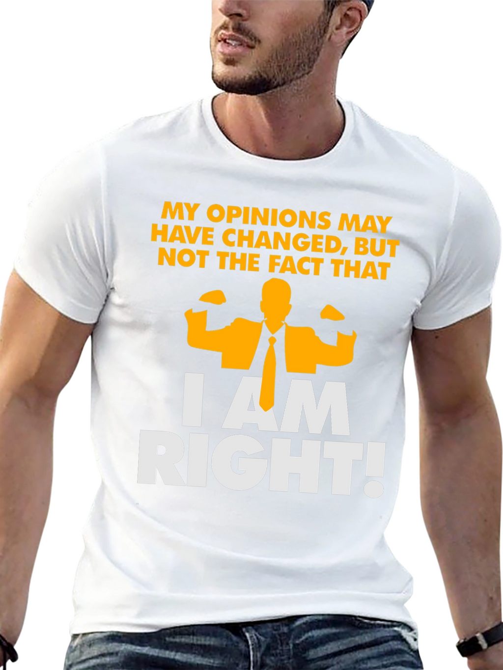 Funny I am Right Graphic T-Shirt - Black