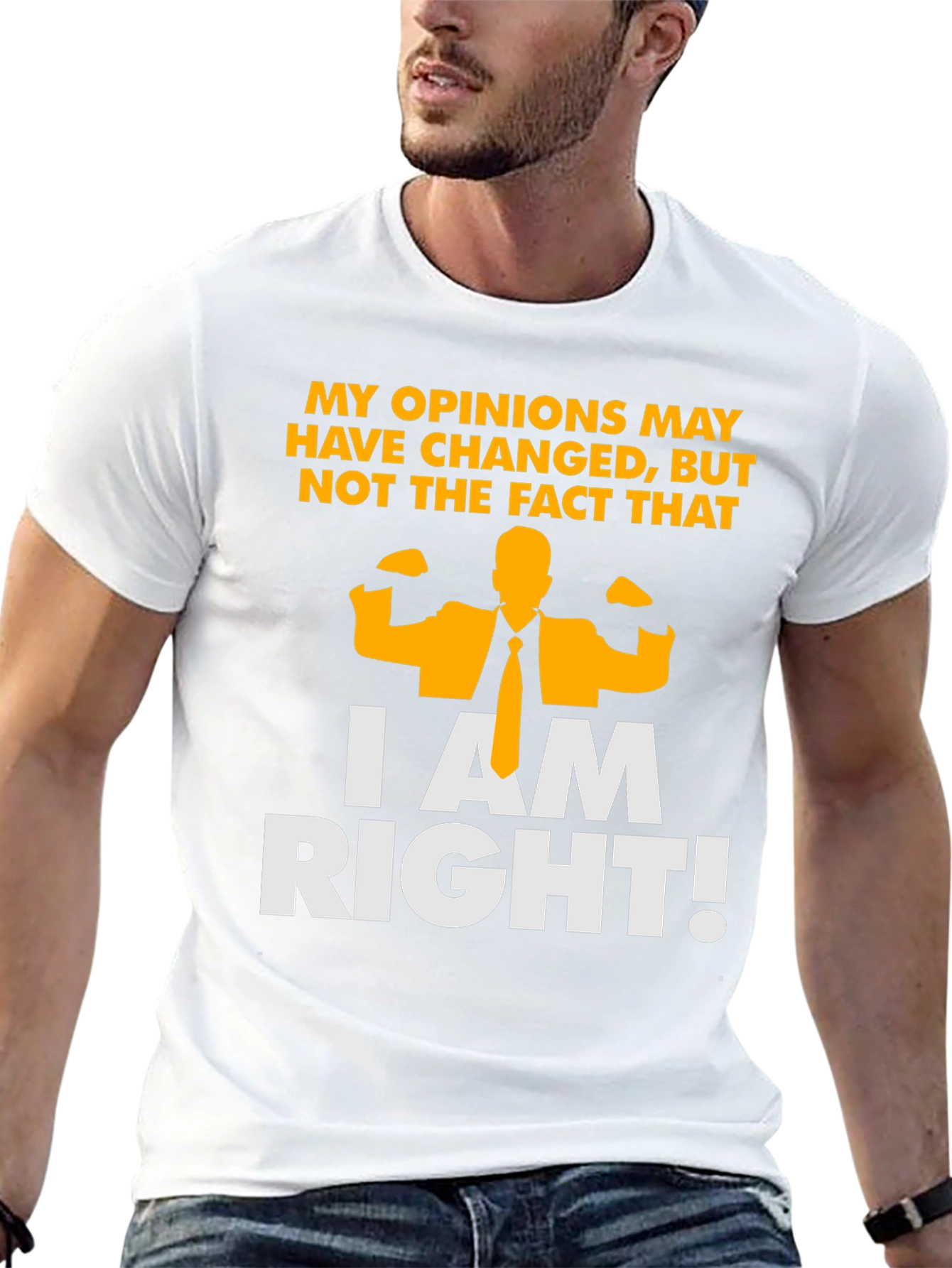 Funny I am Right Graphic T-Shirt - Black