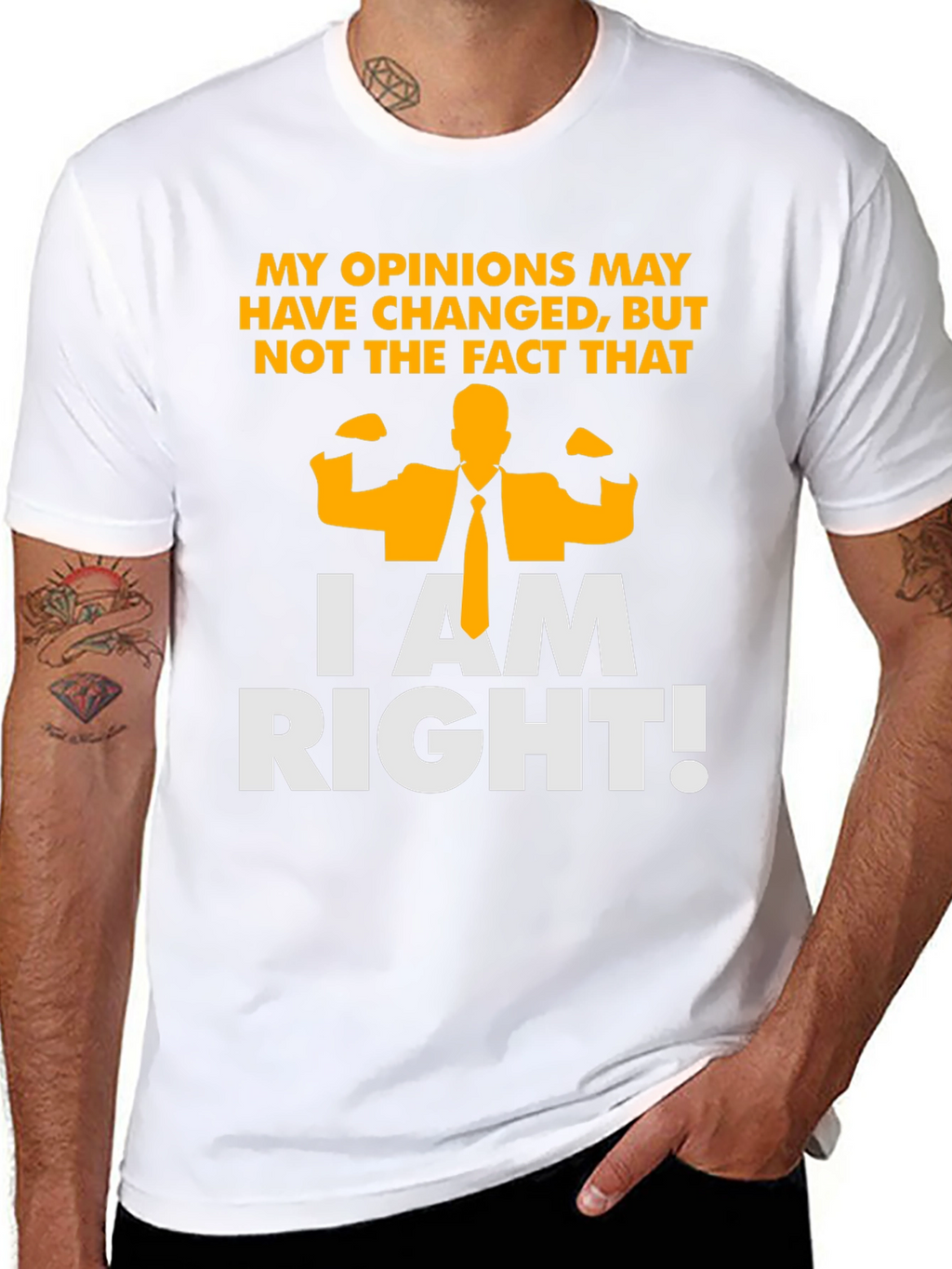 Funny I am Right Graphic T-Shirt - Black