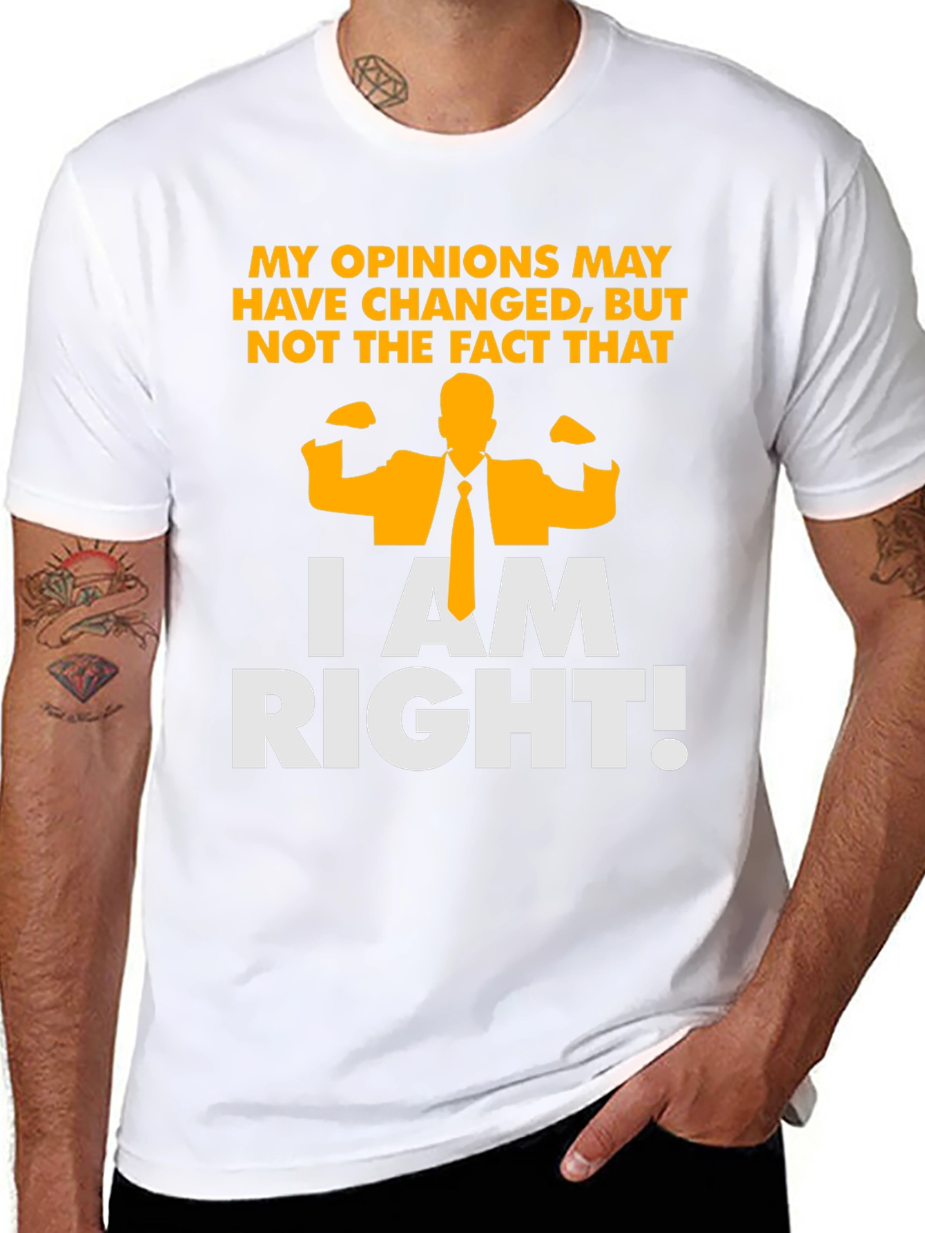 Funny I am Right Graphic T-Shirt - Black