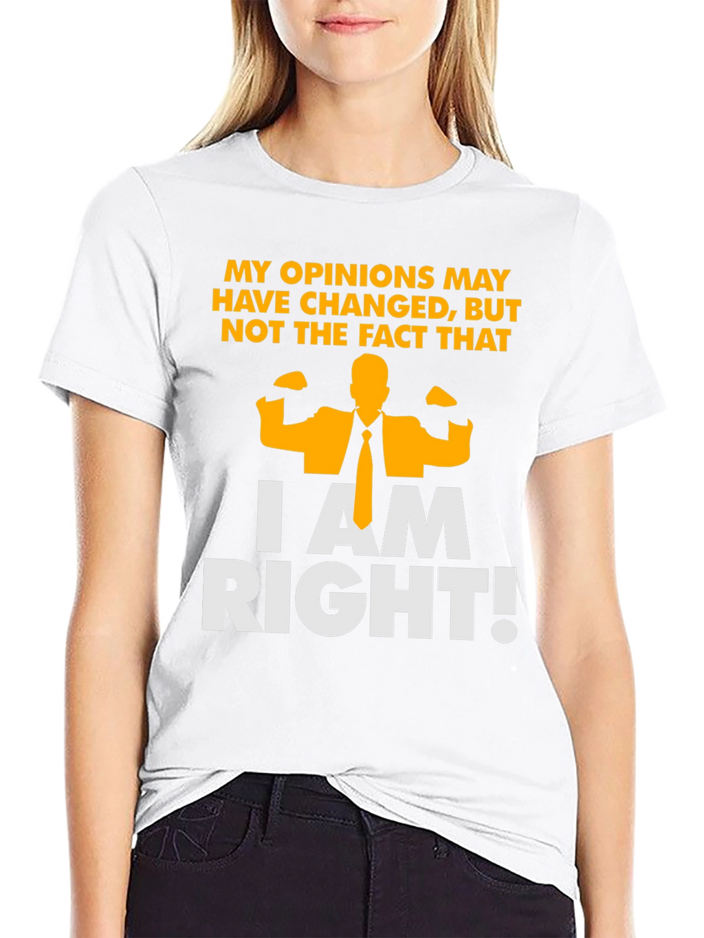 Funny I am Right Graphic T-Shirt - Black