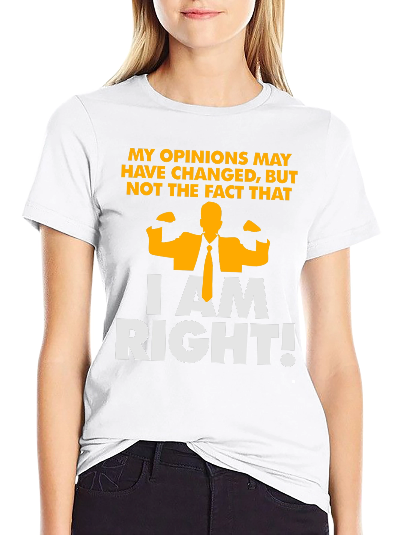 Funny I am Right Graphic T-Shirt - Black