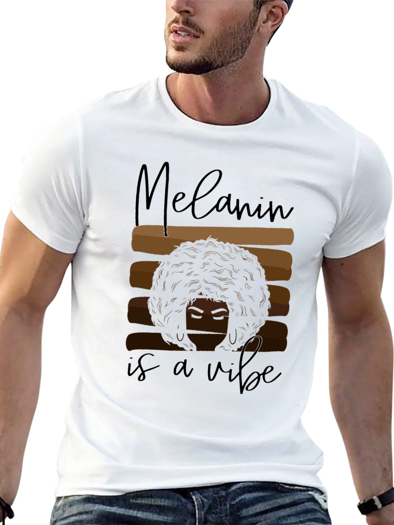 Melanin Vibe T-Shirt - Black Graphic Tee