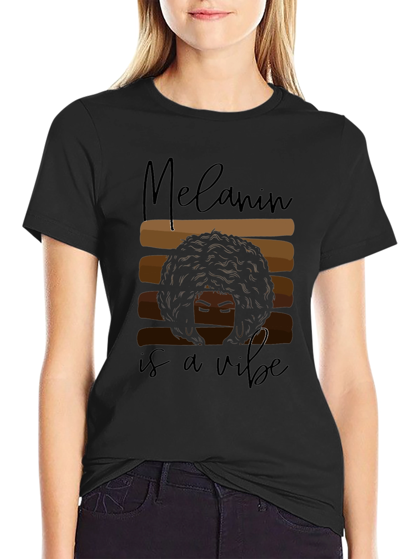 Melanin Vibe T-Shirt - Black Graphic Tee