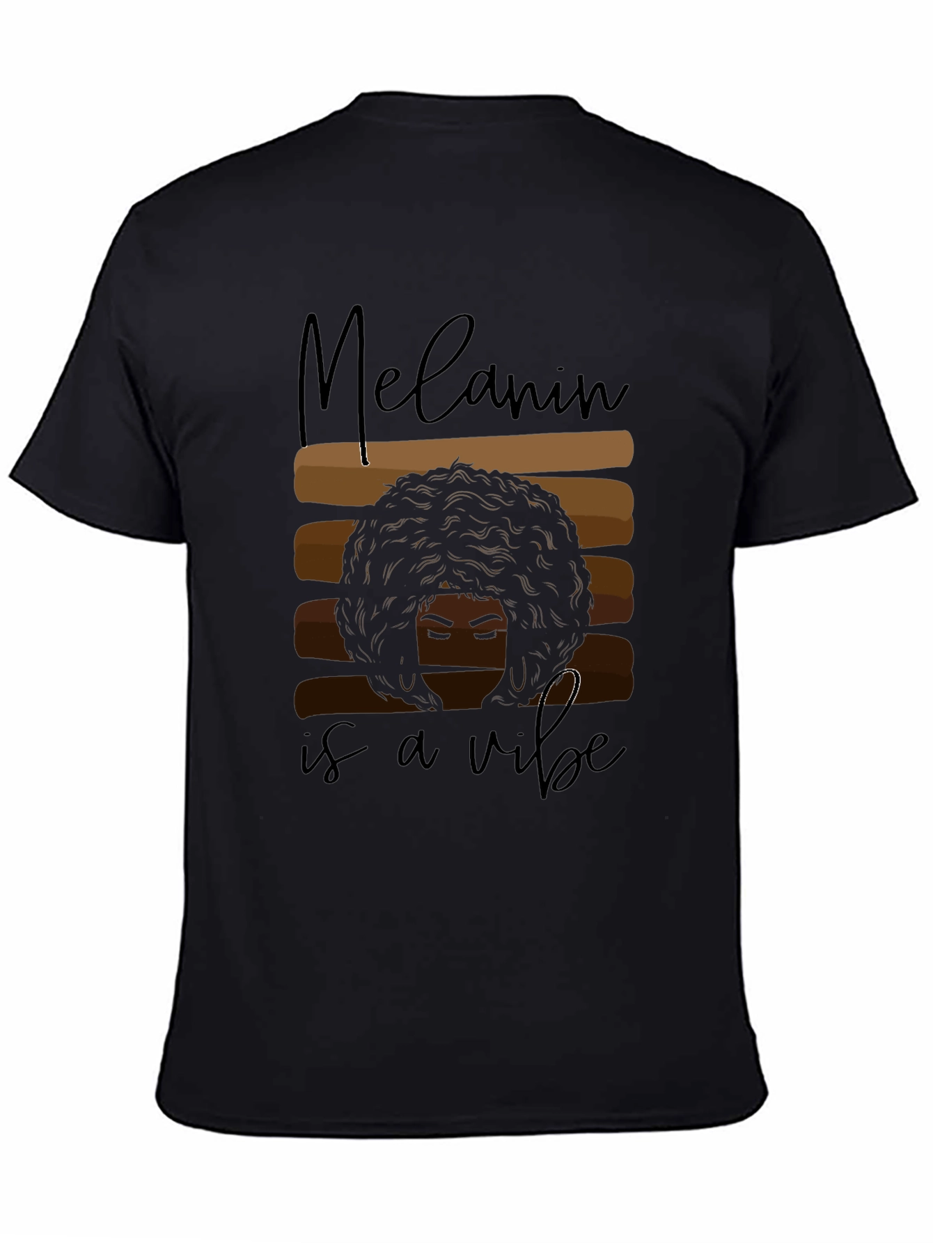 Melanin Vibe T-Shirt - Black Graphic Tee