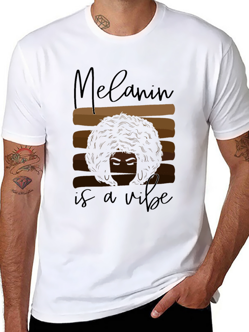 Melanin Vibe T-Shirt - Black Graphic Tee