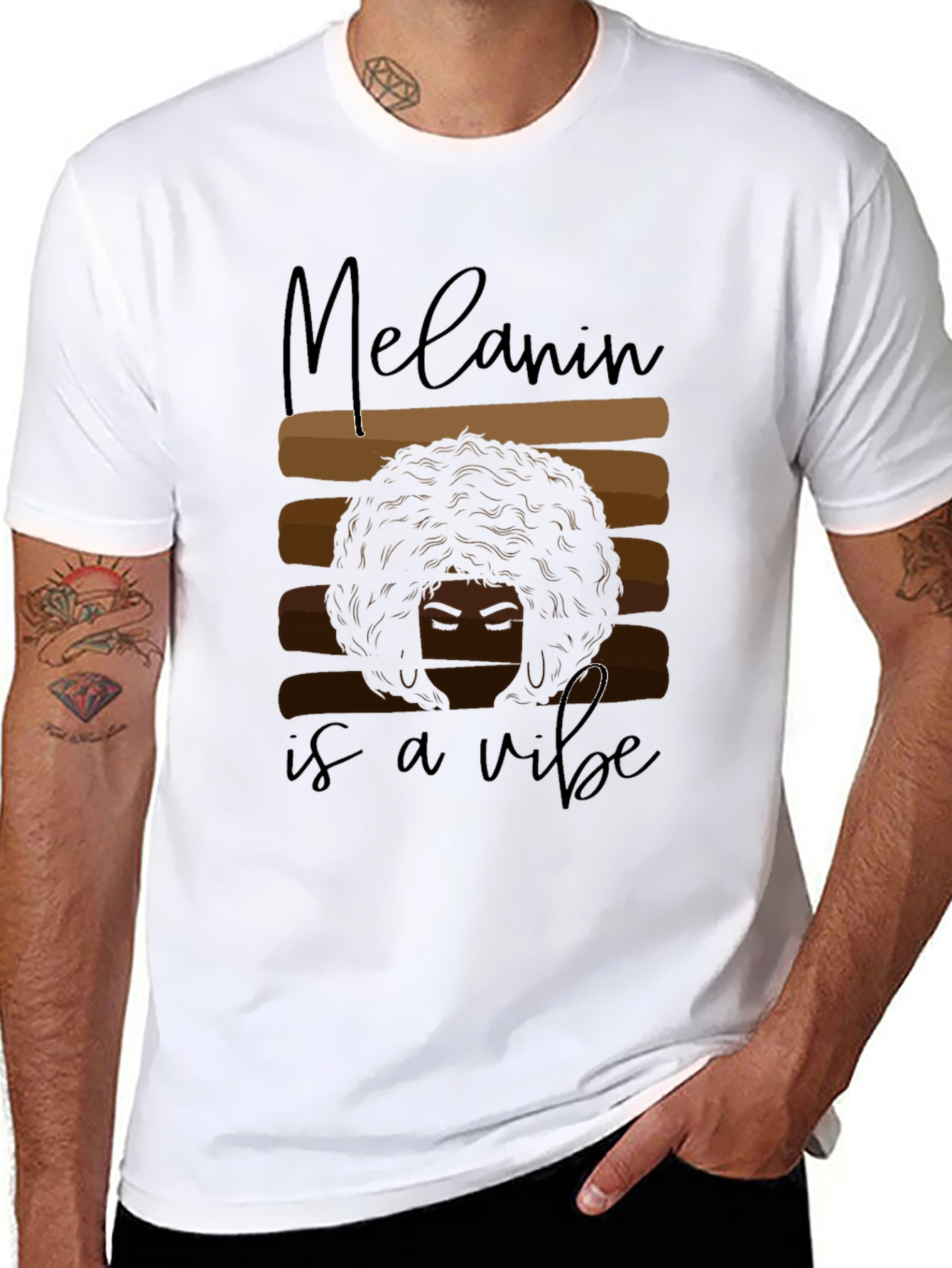 Melanin Vibe T-Shirt - Black Graphic Tee