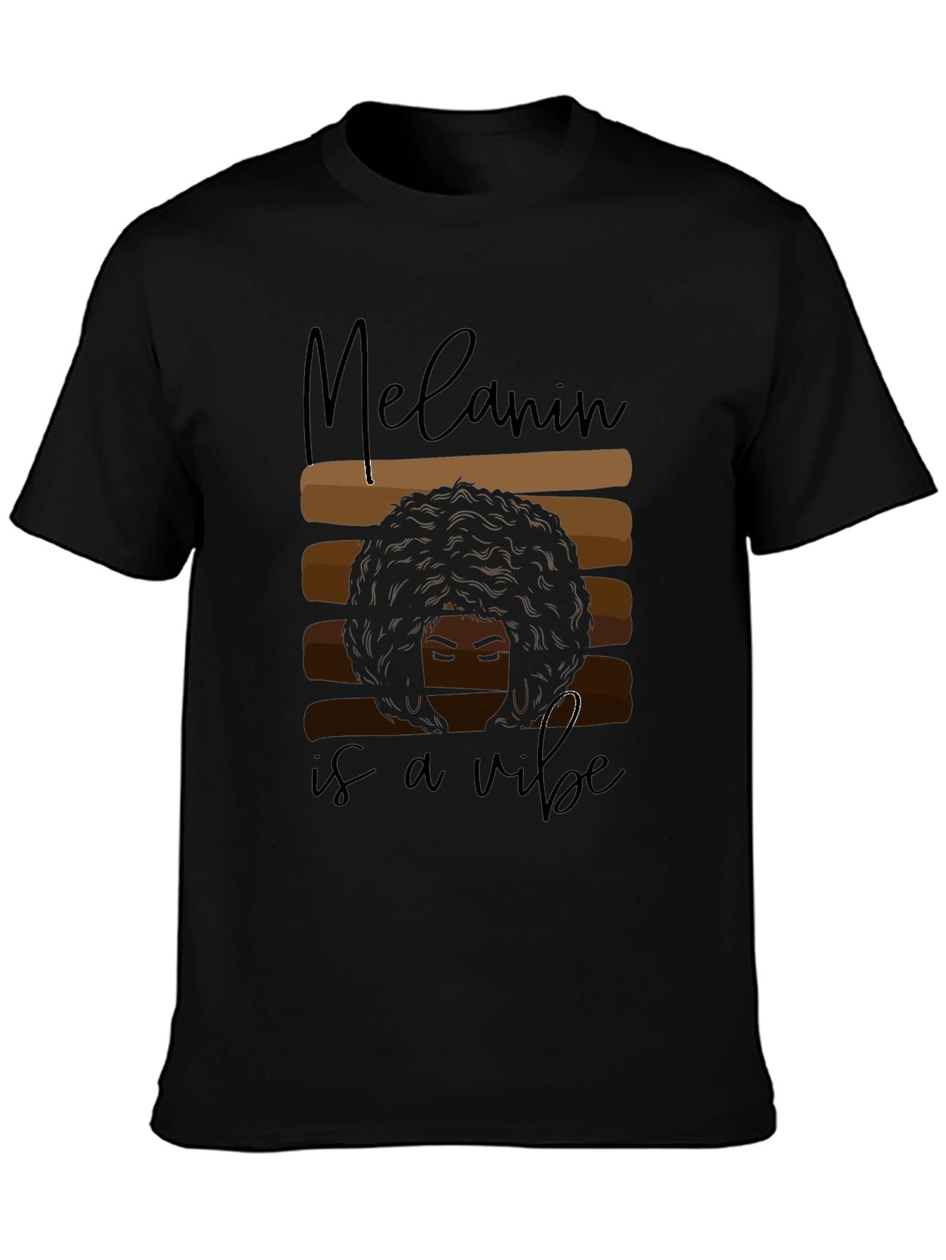 Melanin Vibe T-Shirt - Black Graphic Tee